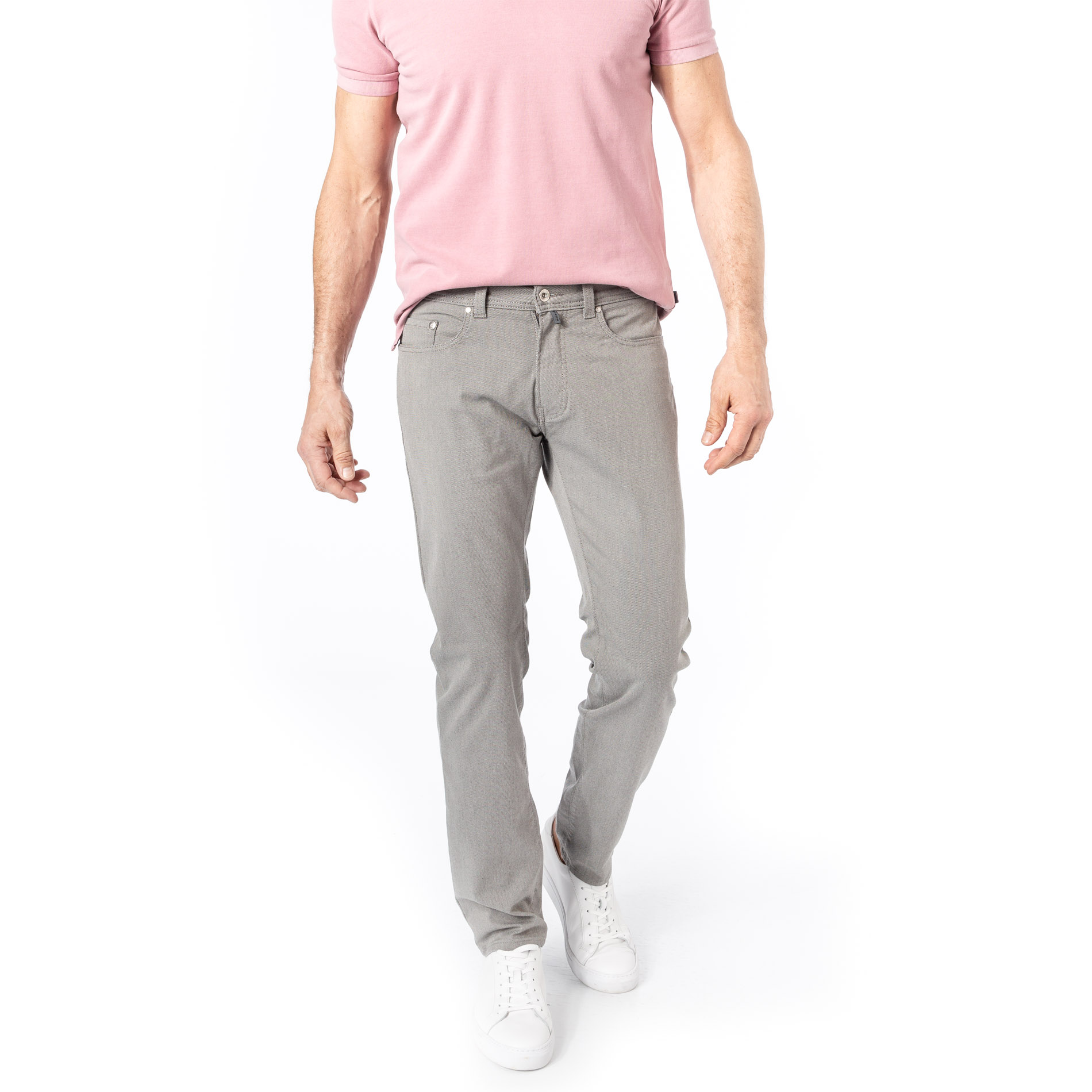 Pierre Cardin Herren Hose Grau Meliert