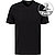 T-Shirts, Regular Fit, Baumwolle, schwarz - schwarz