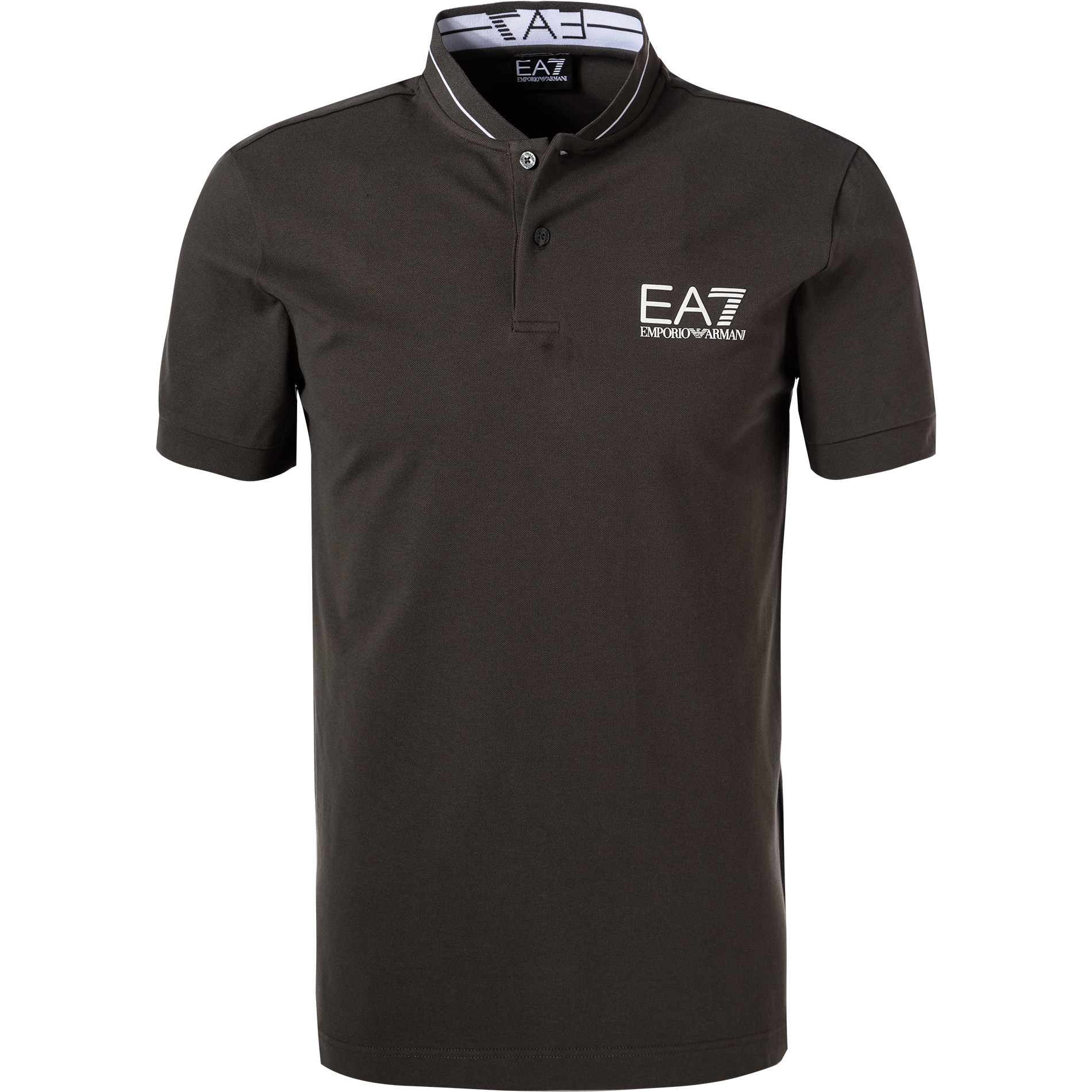 EA7 Herren Polo-Shirt braun Baumwoll-Piqué