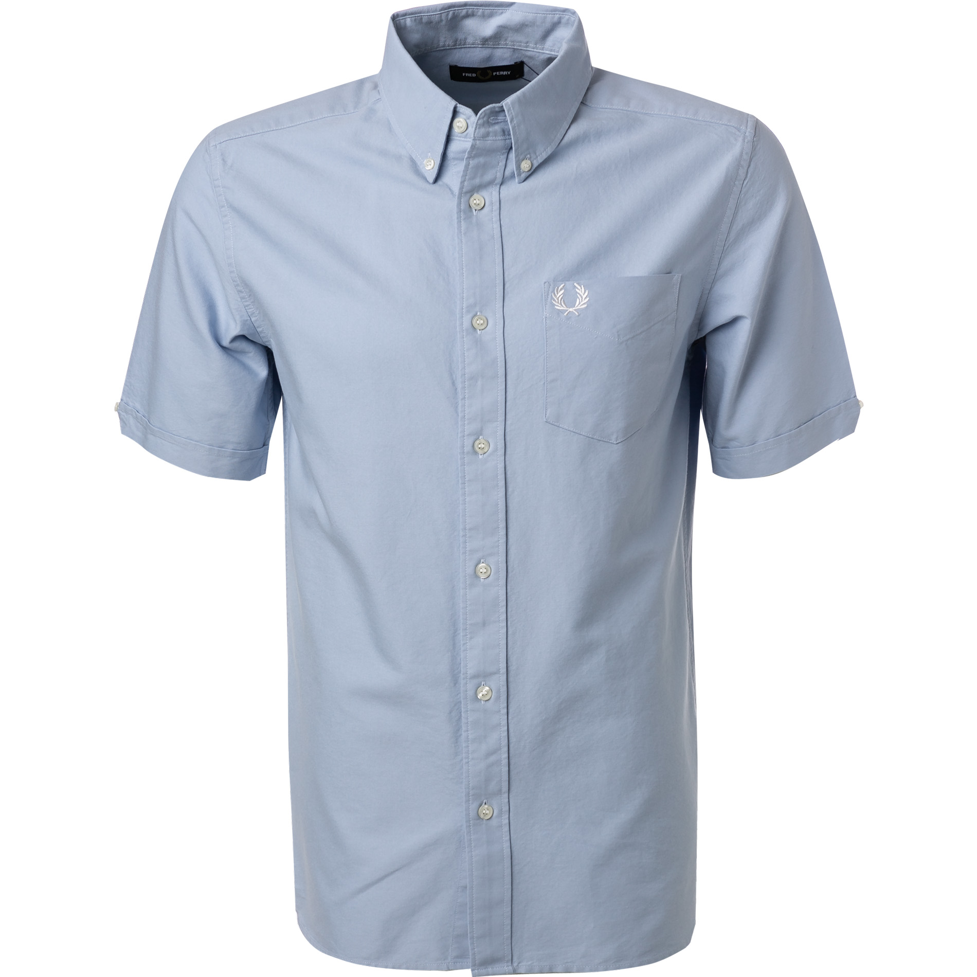 Fred Perry Herren Kurzarmhemd blau