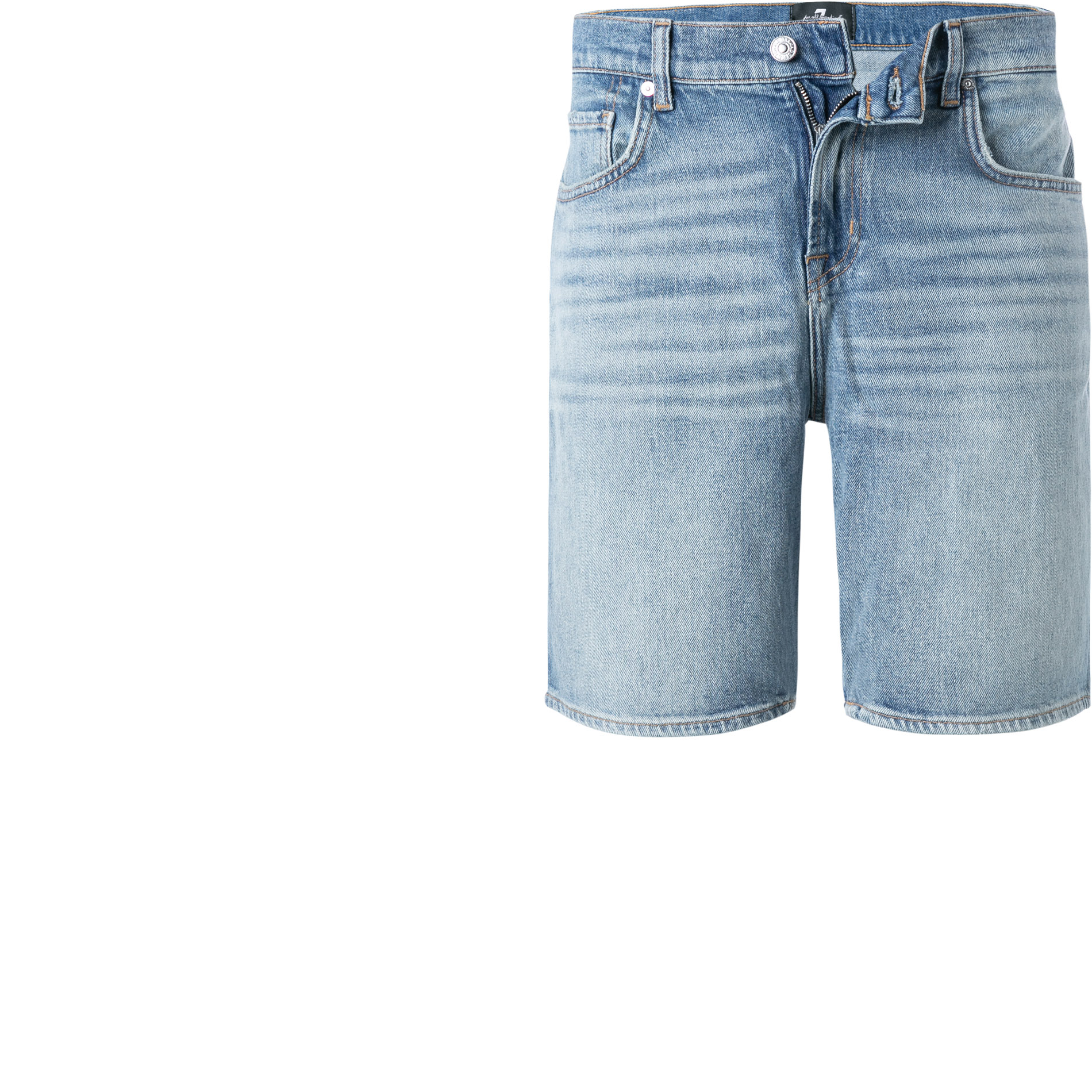 7 for all mankind Herren Jeansshorts blau Baumwoll-Stretch
