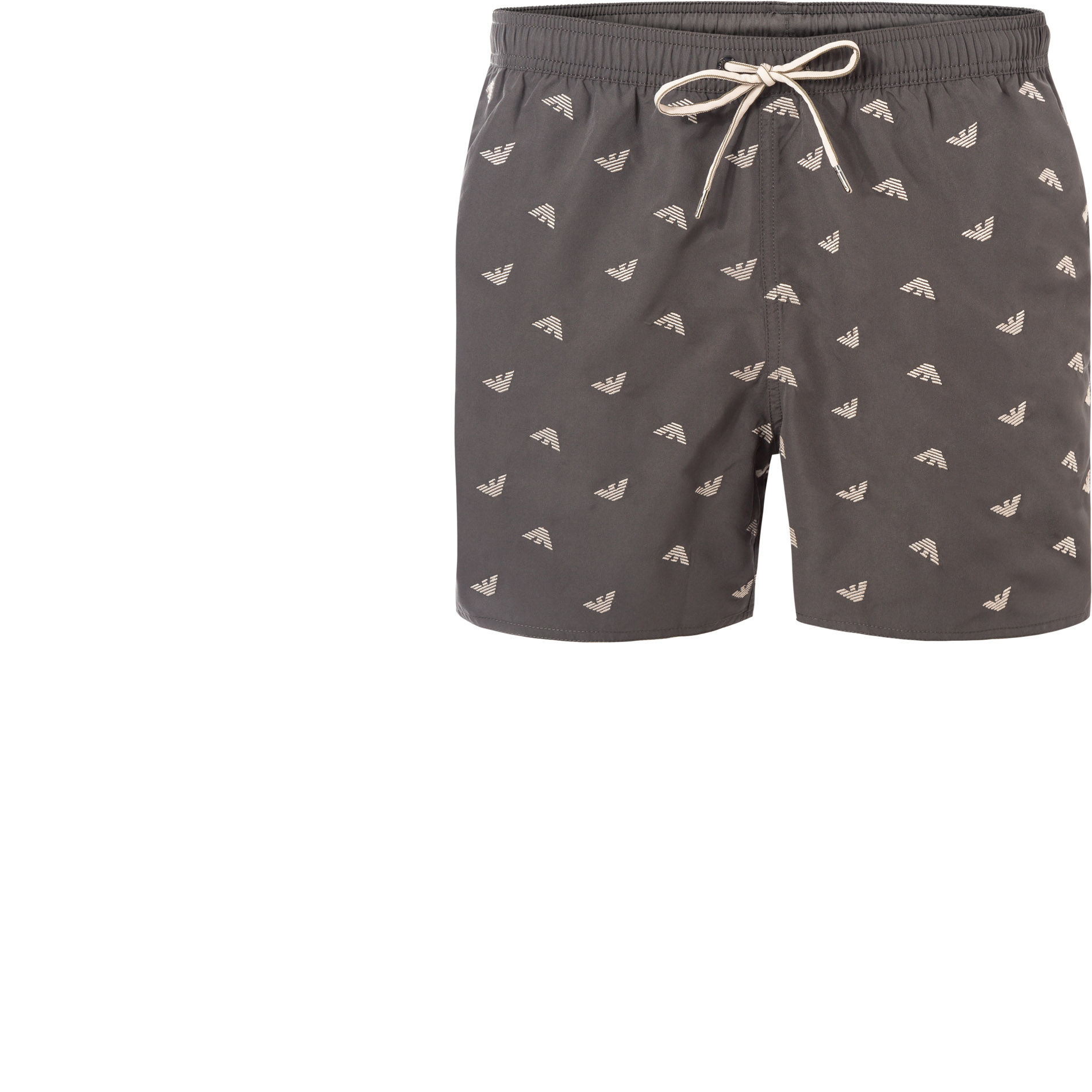 EMPORIO ARMANI Herren Badeshorts grau Mikrofaser gemustert