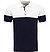Polo-Shirt, Baumwoll-Piqué, weiß-dunkelblau - weiß-nachtblau