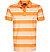 Polo-Shirt, Baumwoll-Piqué, orange gestreift - orange-rosa