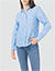 Leinenbluse im klassischen Stil - blau