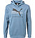 Hoodie, Baumwolle, rauchblau - blau