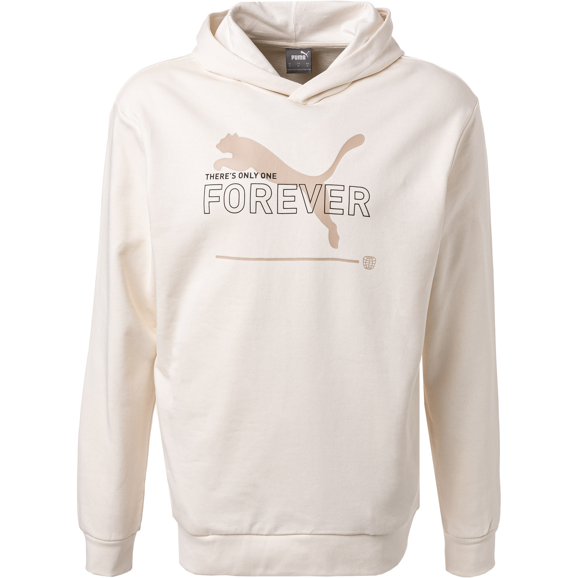 PUMA Herren Hoodie beige Baumwolle & Mix unifarben