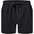 Badeshorts, Mikrofaser, schwarz - schwarz
