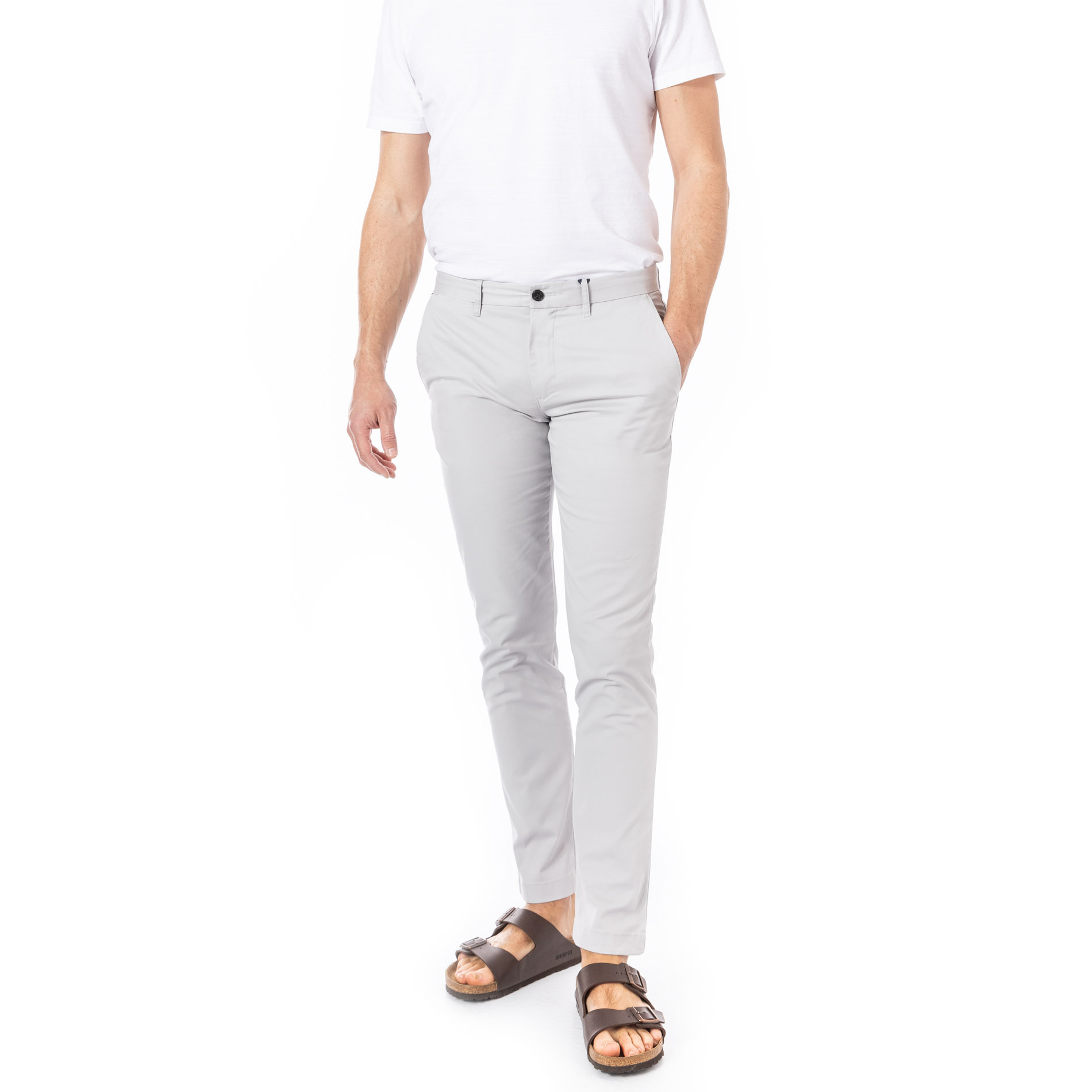 Tommy Hilfiger Herren Hose grau Baumwolle Slim Fit