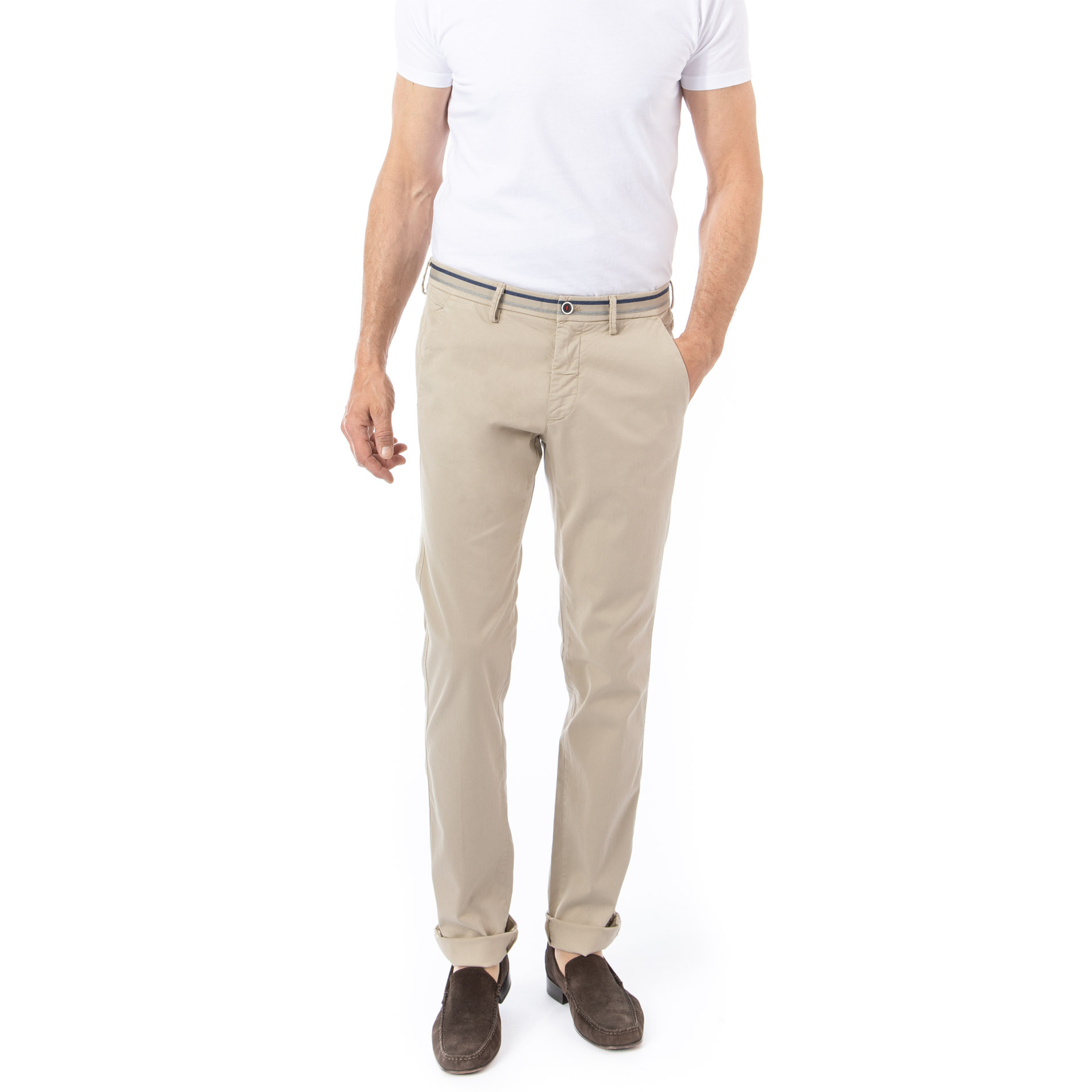 Mason's Herren Hosen beige Slim Fit