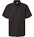Kurzarmhemd, Relaxed Fit, Baumwolle, schwarz - schwarz