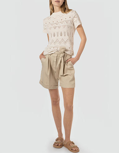 Shorts aus leichtem Tencel