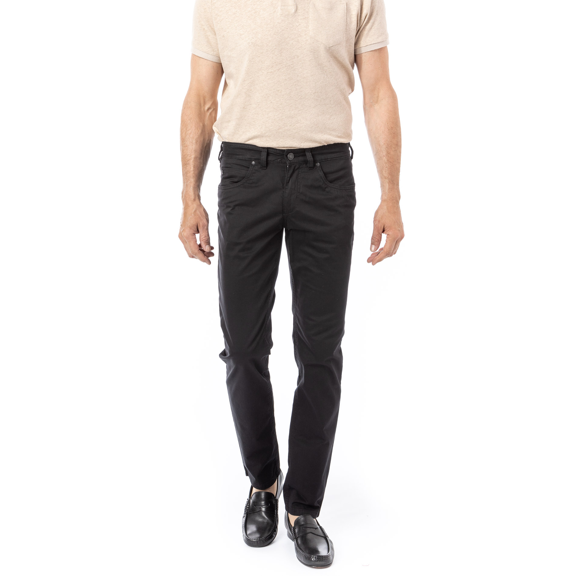 GARDEUR Herren Hose schwarz Baumwolle