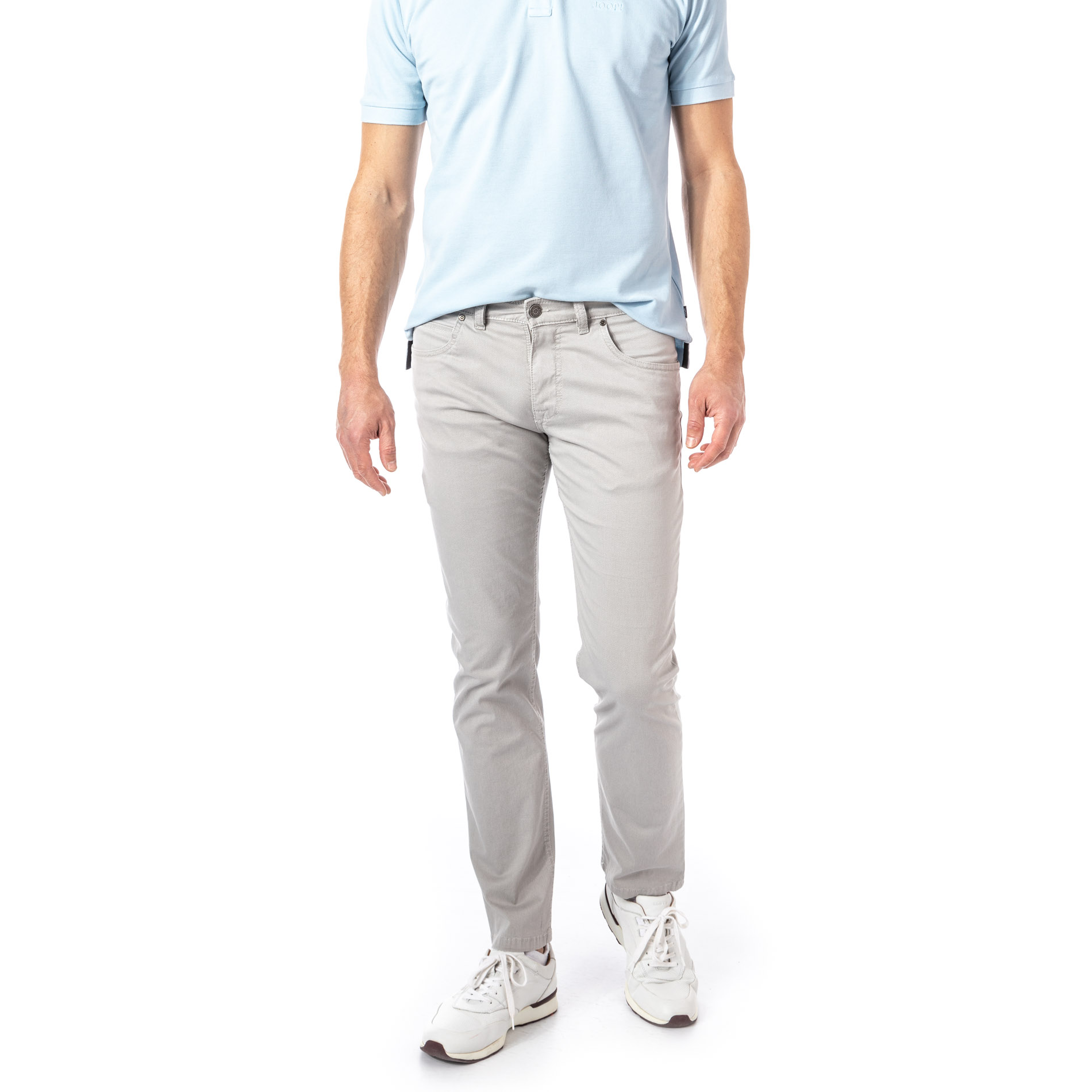 GARDEUR Herren Hose beige Baumwolle meliert