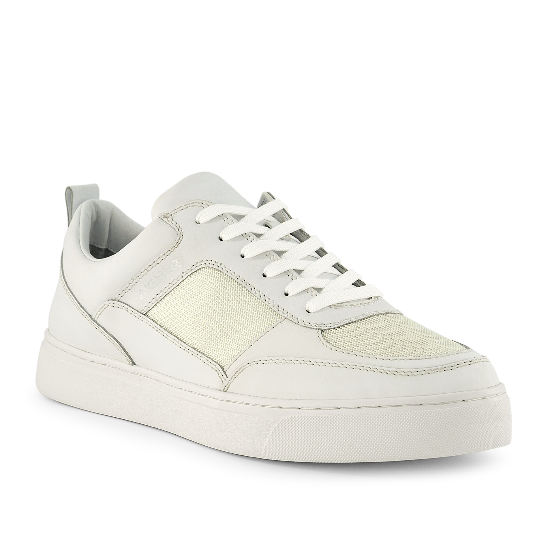 AIGNER Herren Sneaker weiß Glattleder