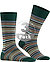 Serie Microblock, Socken, Baumwolle, grün gestreift - grün
