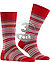 Serie Microblock, Socken, Baumwolle, rot gestreift - rot