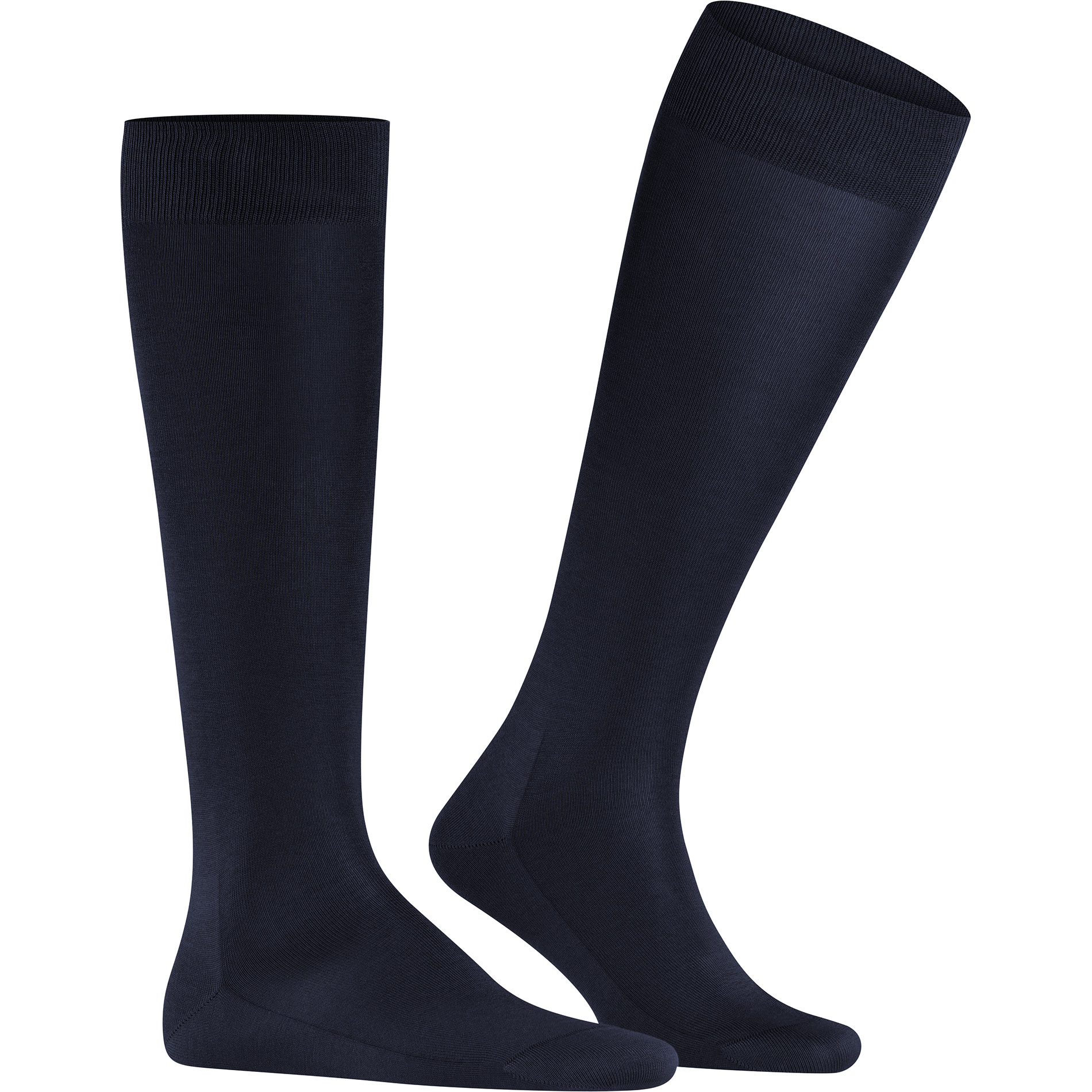 Falke Herren Kniestrümpfe blau Baumwolle & Mix unifarben