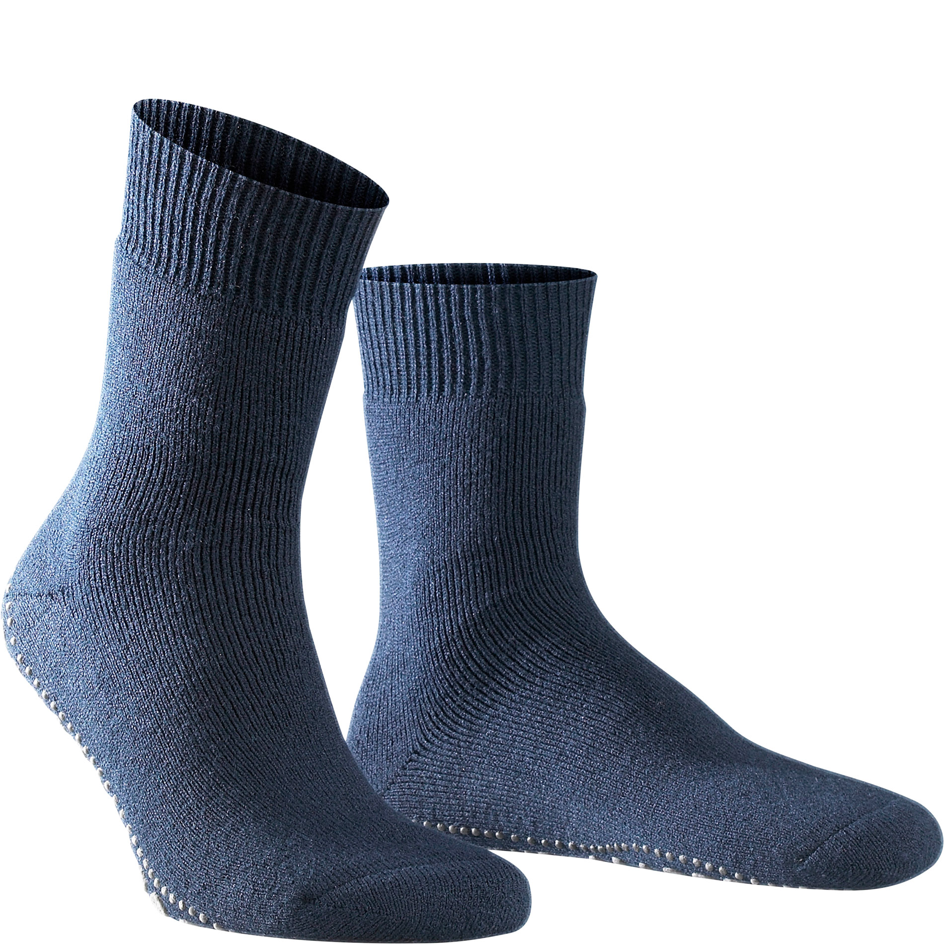 Falke Herren Homepads Blau Merinowolle Unifarben