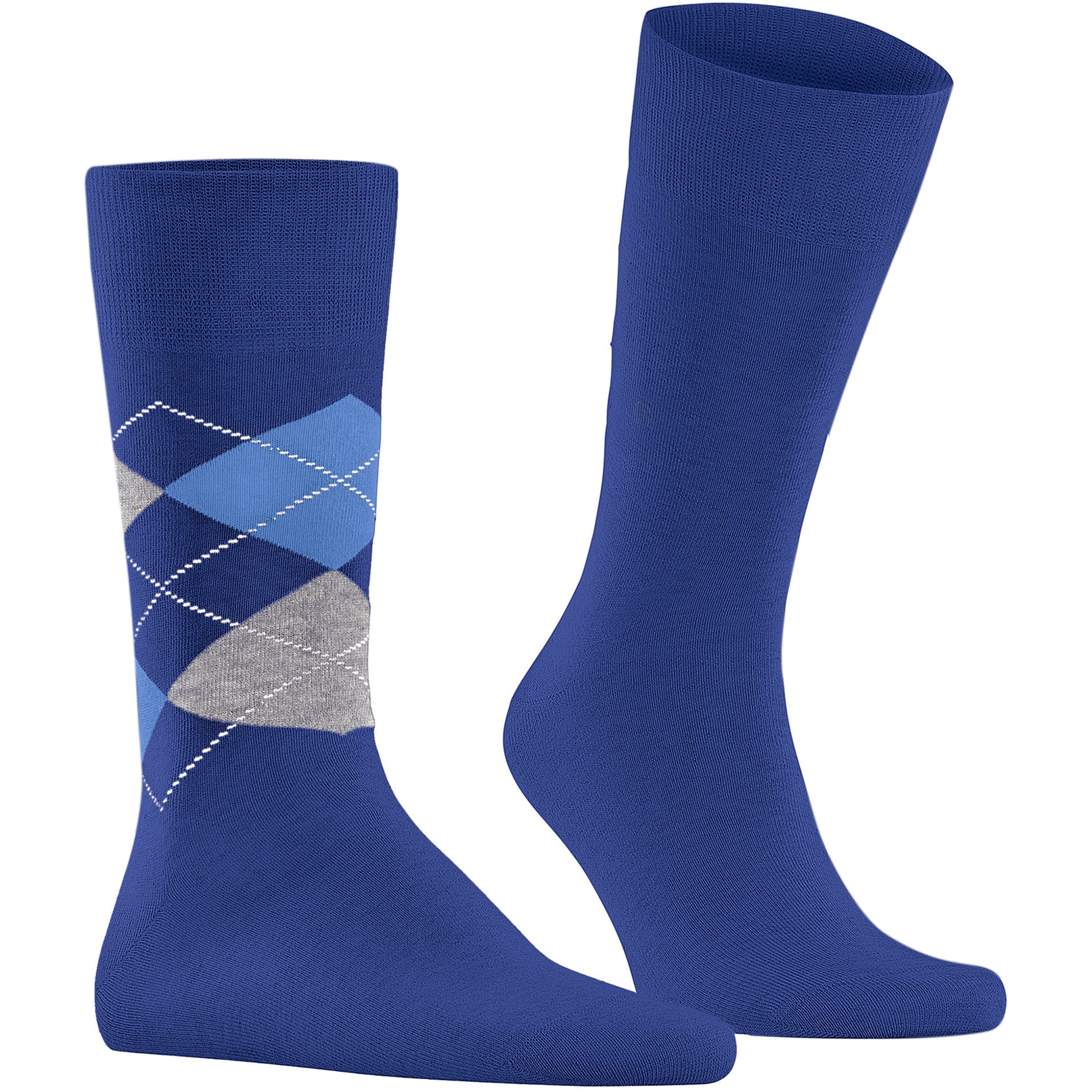 Burlington Herren Socken blau Baumwolle gemustert