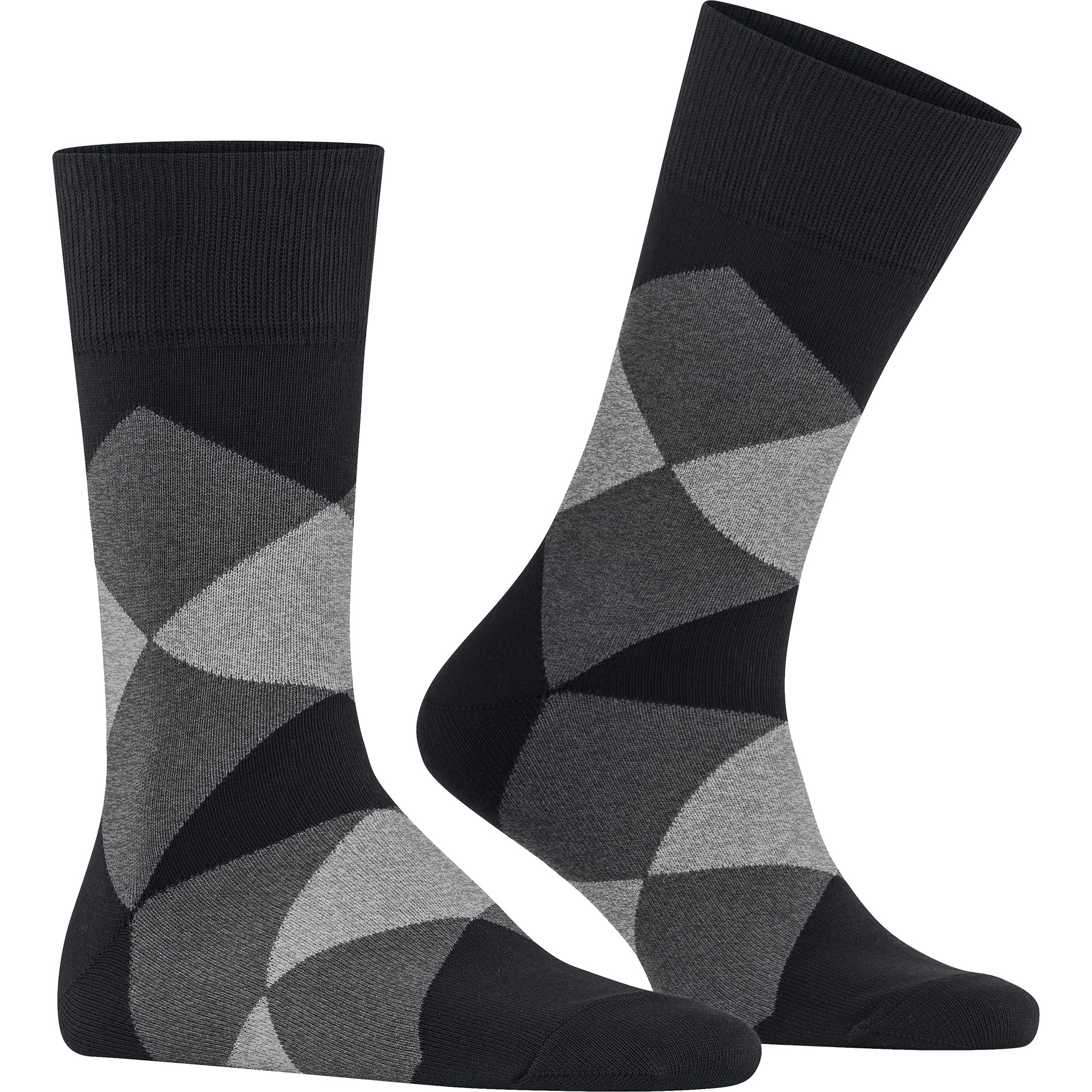 Burlington Herren Socken grau Baumwolle gemustert