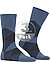 Socken, Bio Baumwolle, blau gemustert - denim