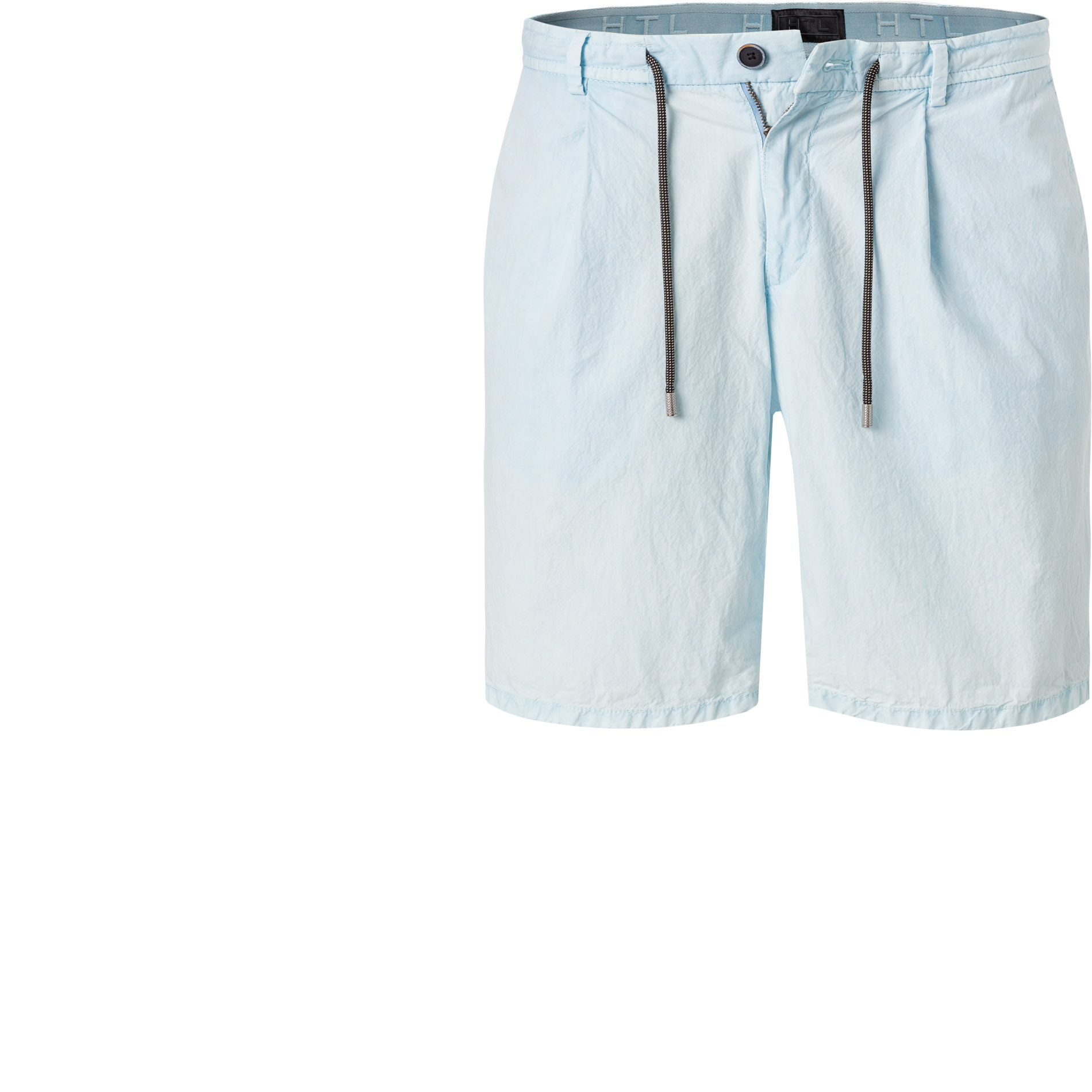 HILTL Herren Bermudashorts blau Baumwolle Slim Fit