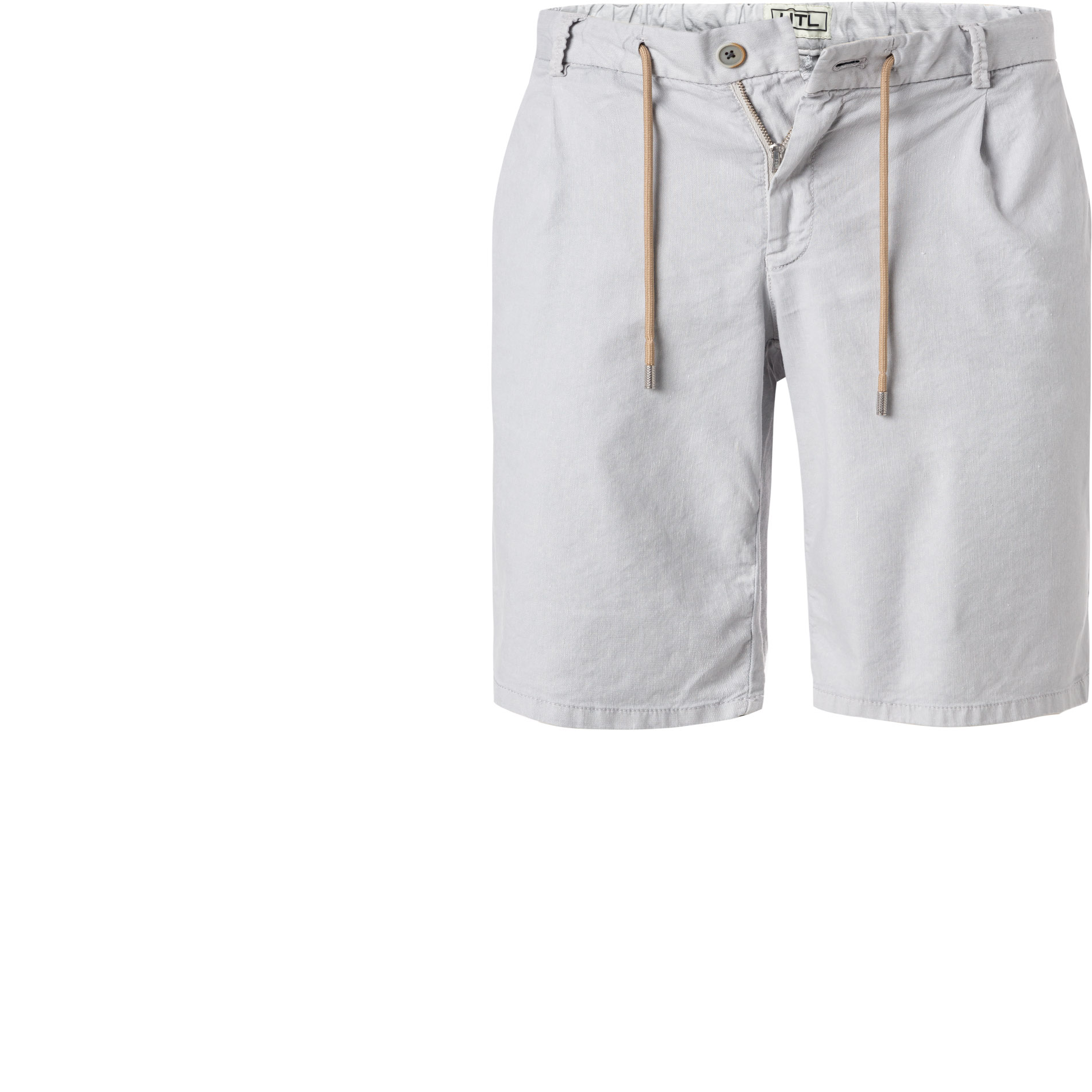 HILTL Herren Bermudashorts grau Leinen Slim Fit