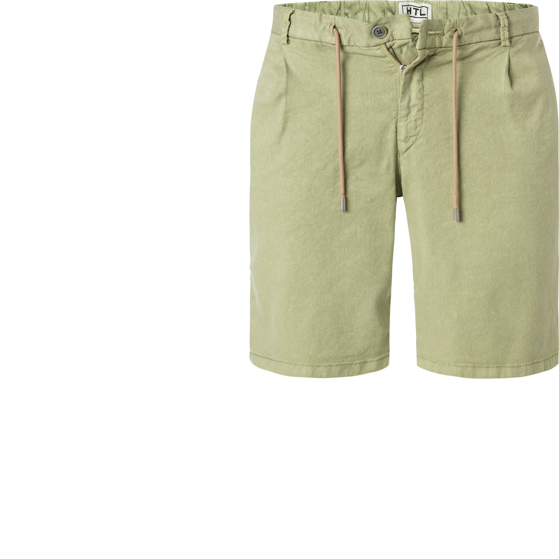 HILTL Herren Bermudashorts grün Leinen Slim Fit