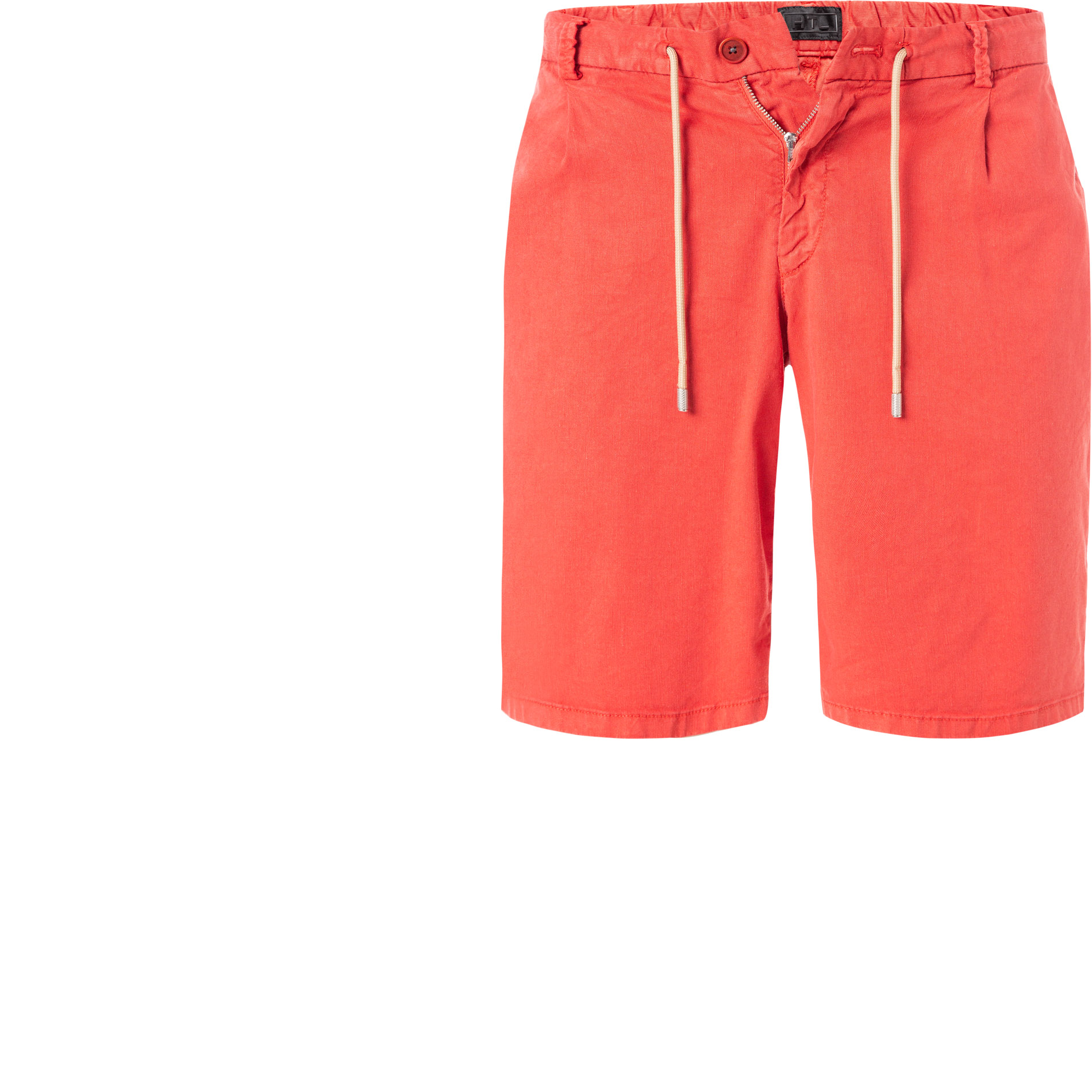 HILTL Herren Bermudashorts rot Leinen Slim Fit