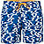 Badeshorts, Mikrofaser, royalblau gemustert - royalblau