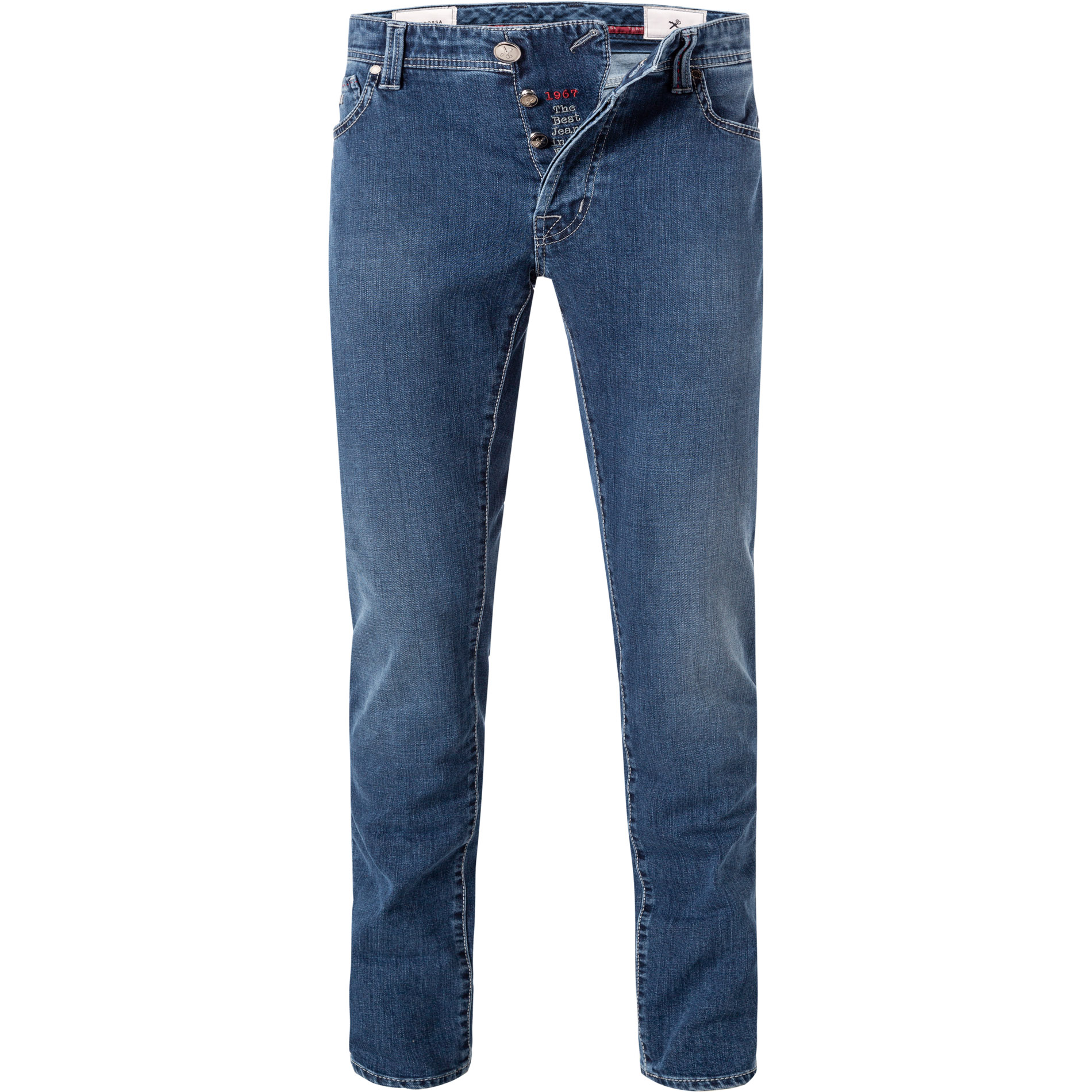 tramarossa Herren Jeans blau Baumwoll-Stretch