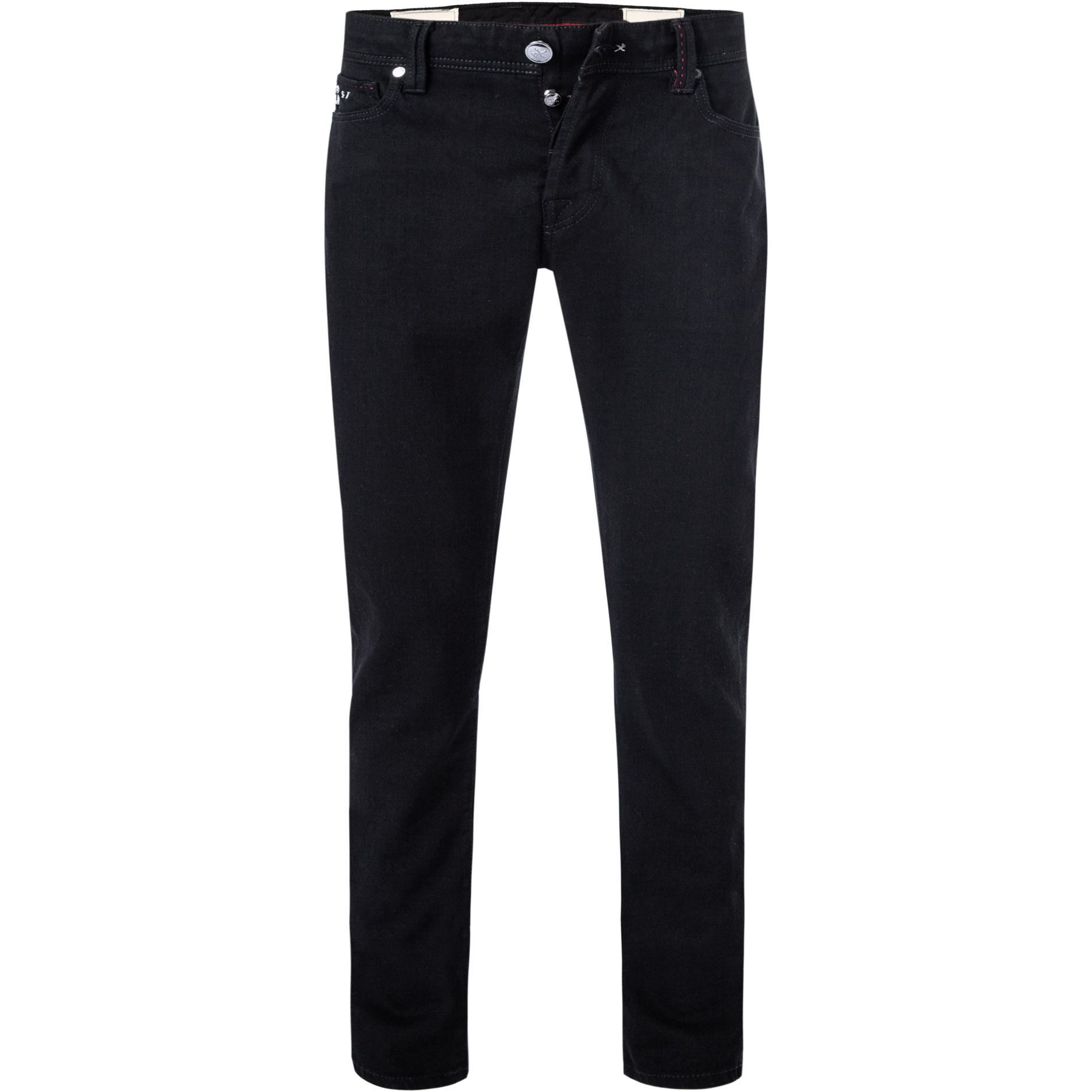 tramarossa Herren Jeans schwarz Baumwoll-Stretch