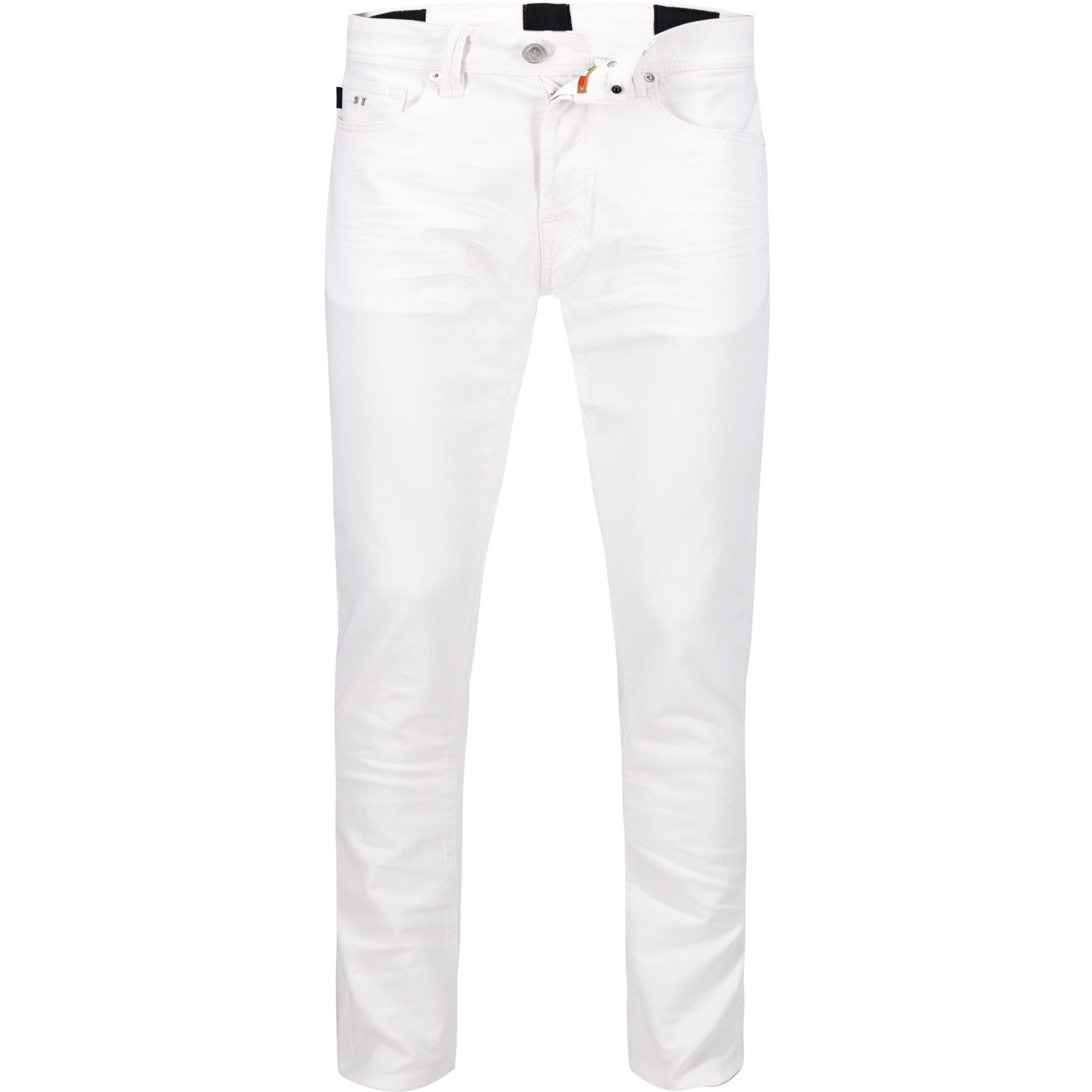 tramarossa Herren Jeans weiß Baumwoll-Stretch Slim Fit
