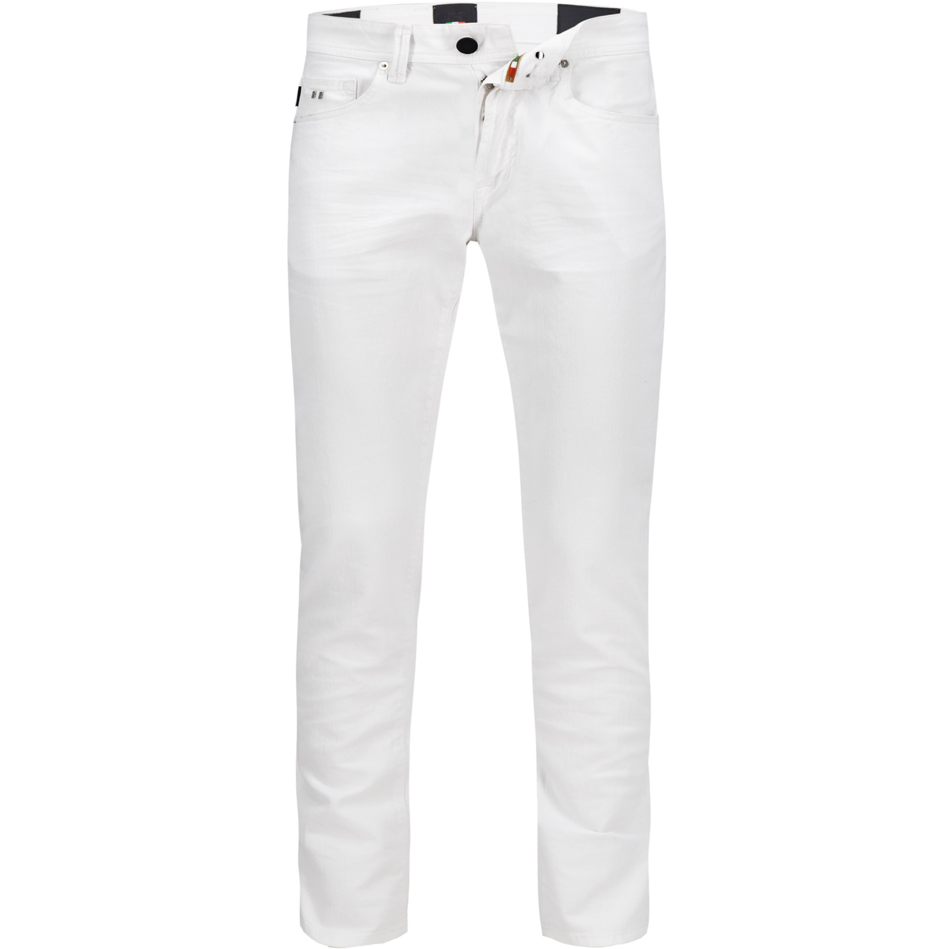 tramarossa Herren Jeans weiß Baumwoll-Stretch Slim Fit