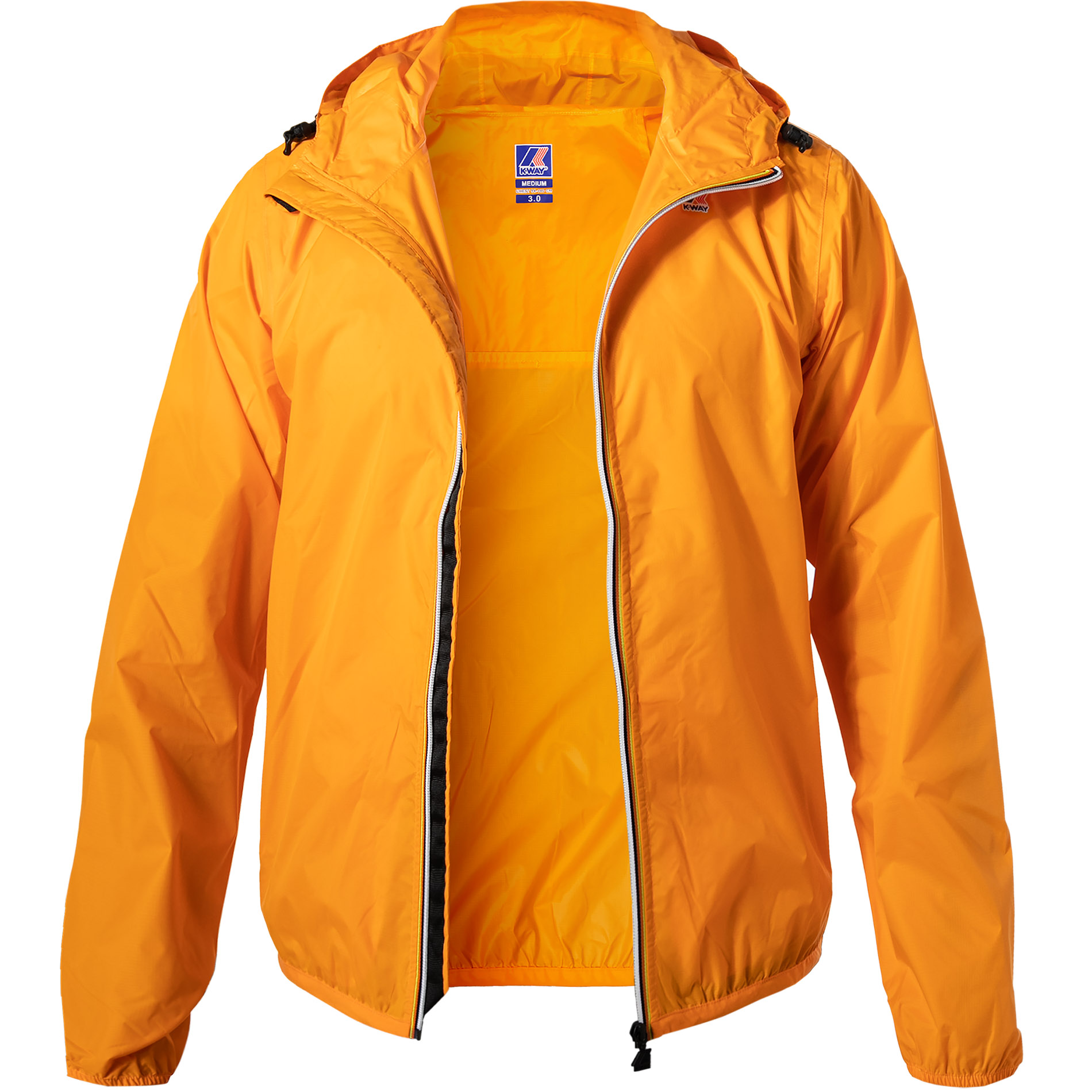 K-WAY Herren Regenjacke orange Mikrofaser unifarben