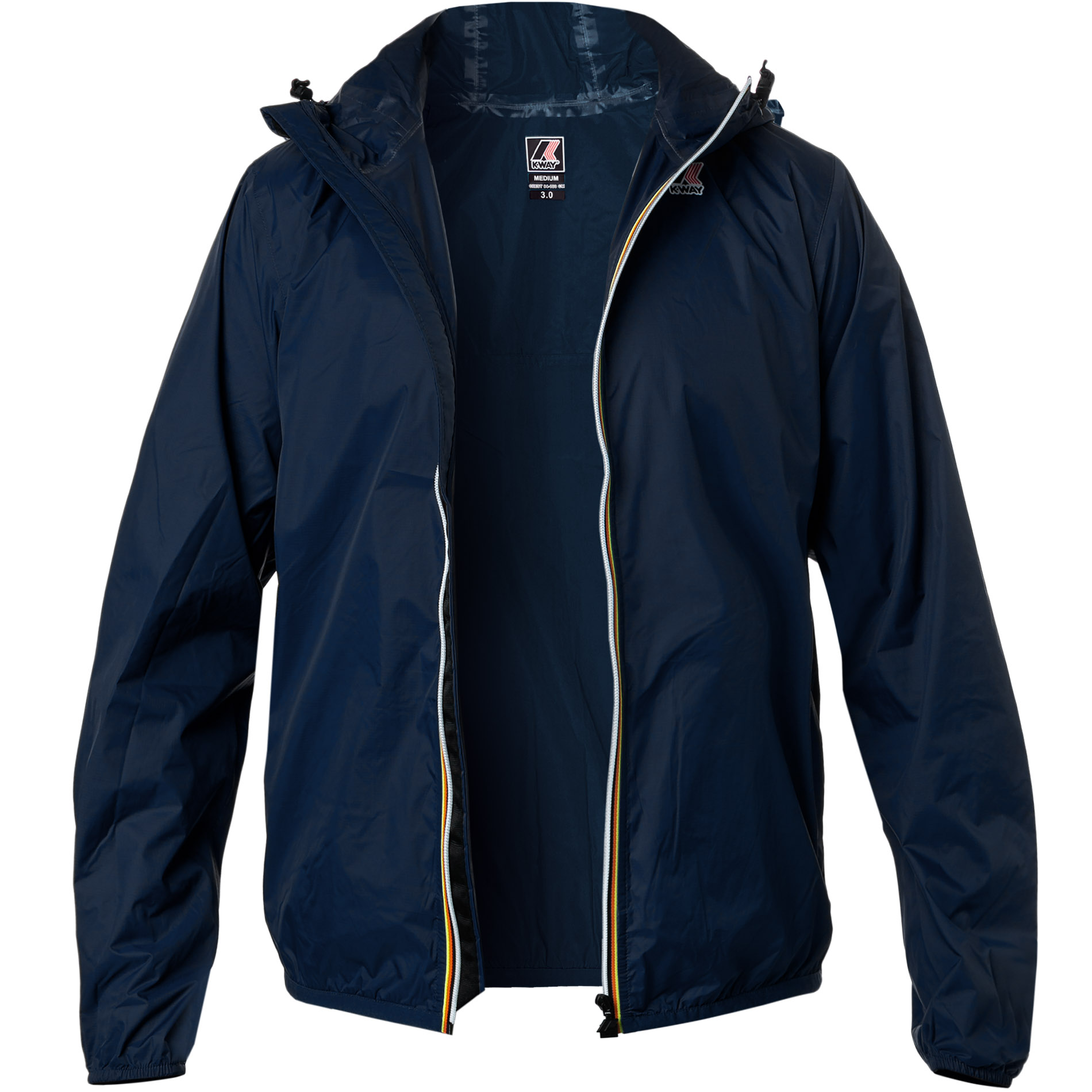 K-WAY Herren Regenjacke blau Mikrofaser unifarben