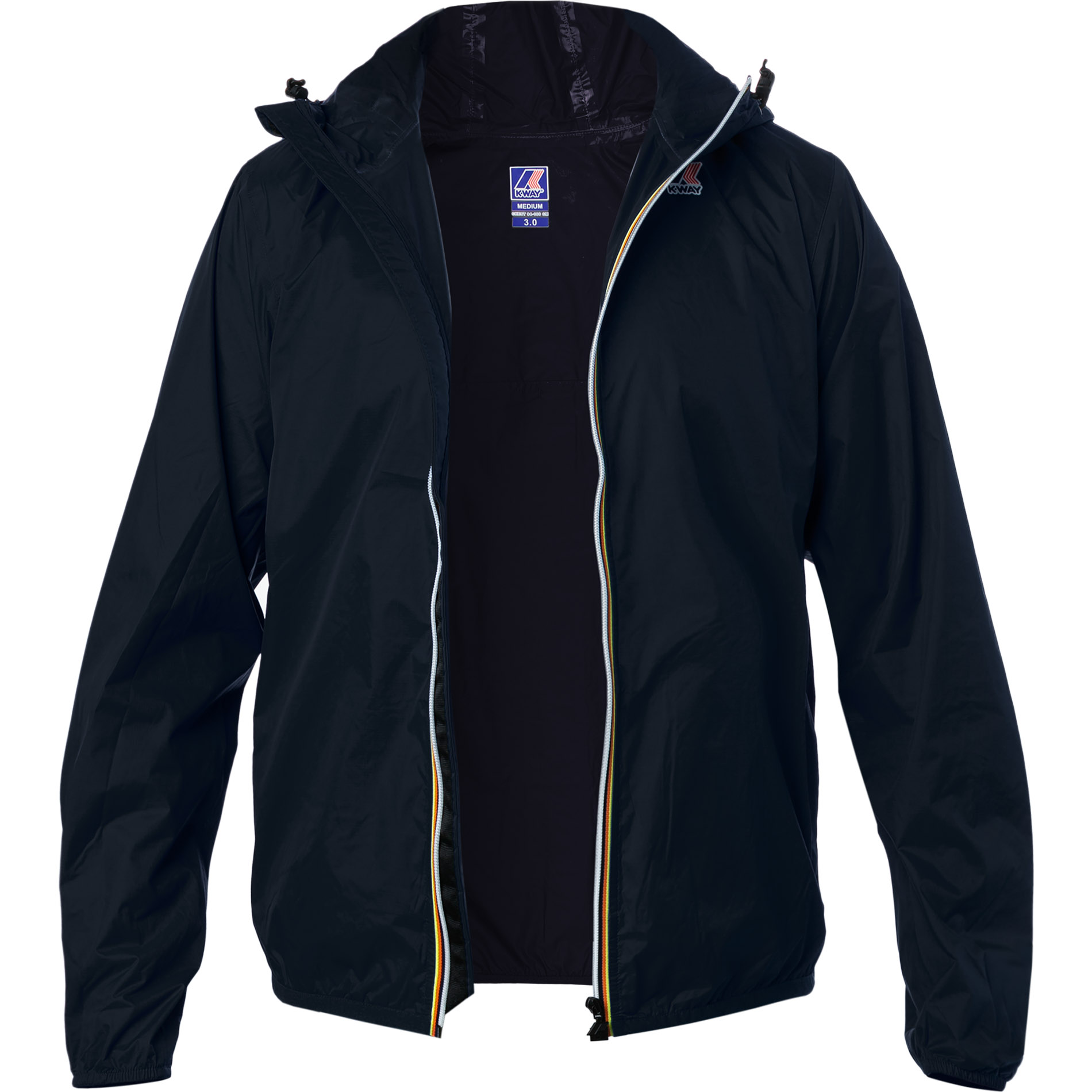 K-WAY Herren Regenjacke schwarz Mikrofaser unifarben
