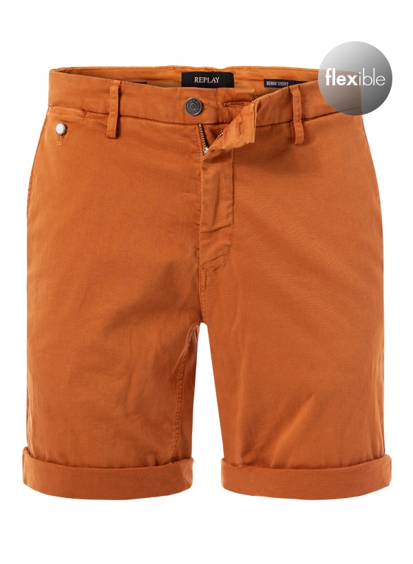Shorts Regular Fit Baumwolle HYPERFLEX orange
