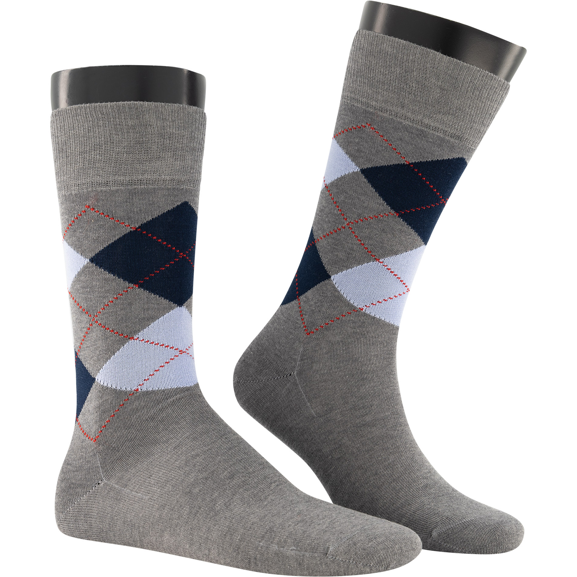 Burlington Herren Socken grau Baumwolle