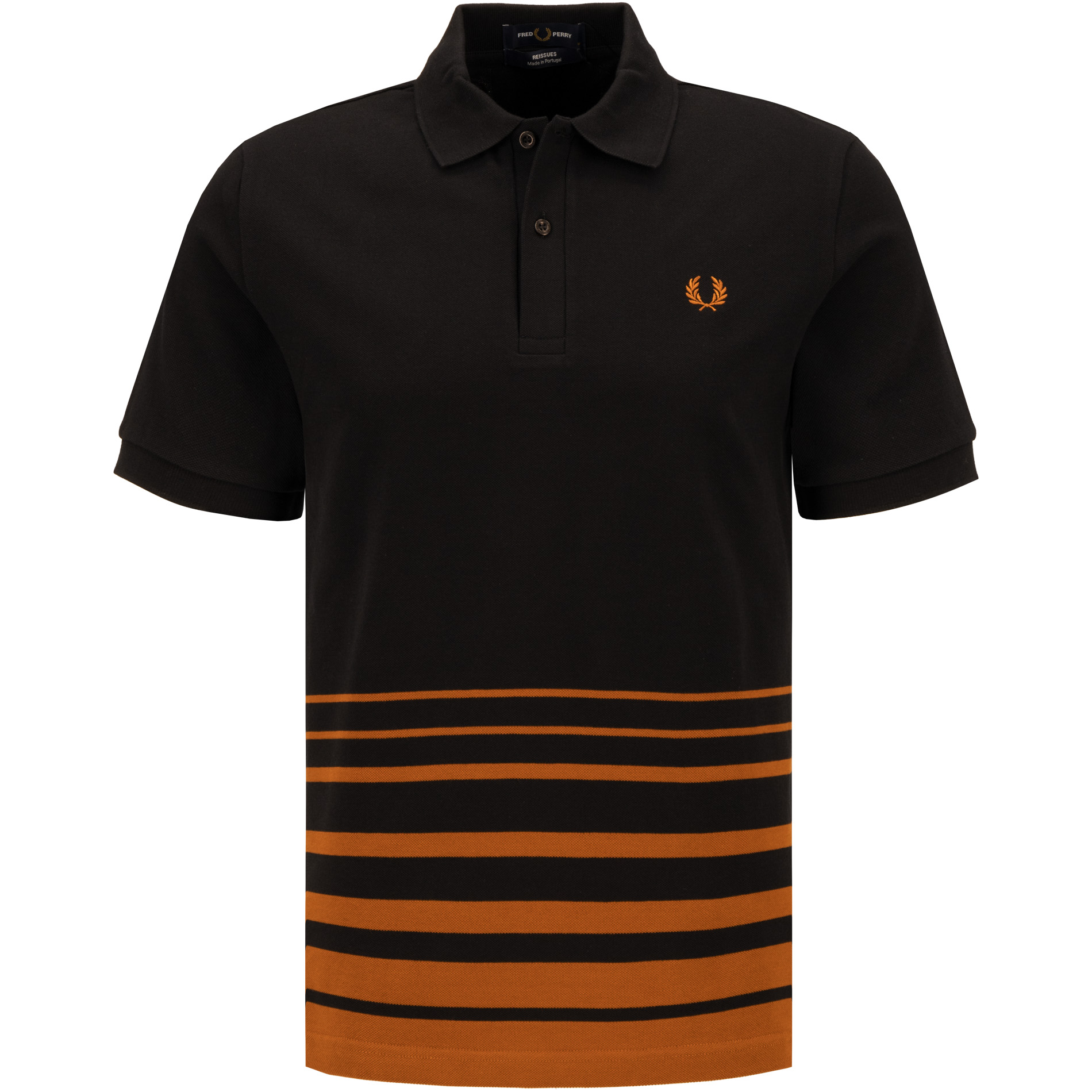 Fred Perry Herren Polo-Shirt schwarz gestreift