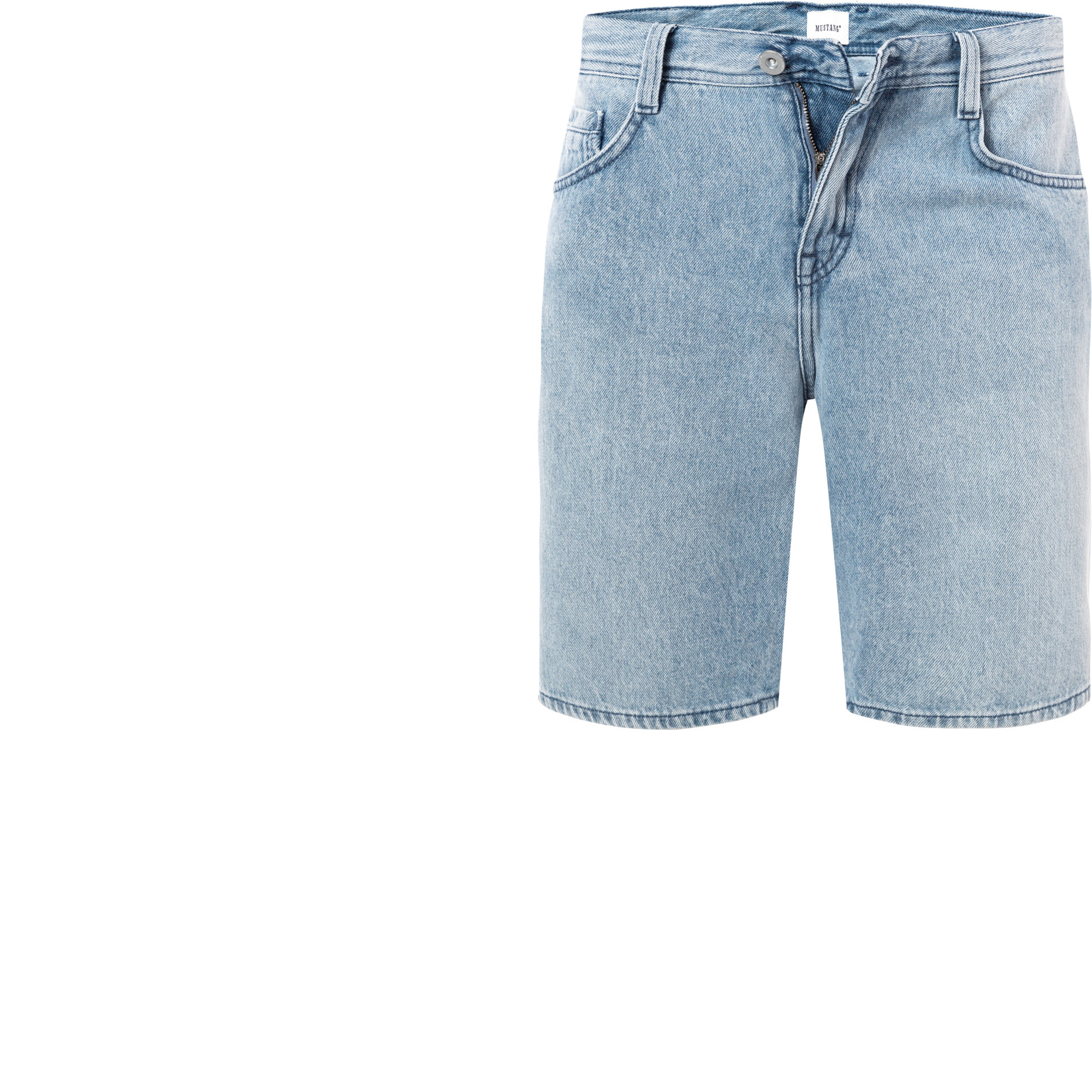 MUSTANG Herren Jeansshorts blau Baumwolle
