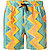Boardshorts, Mikrofaser, gold-mint gemustert - multicolor-gold