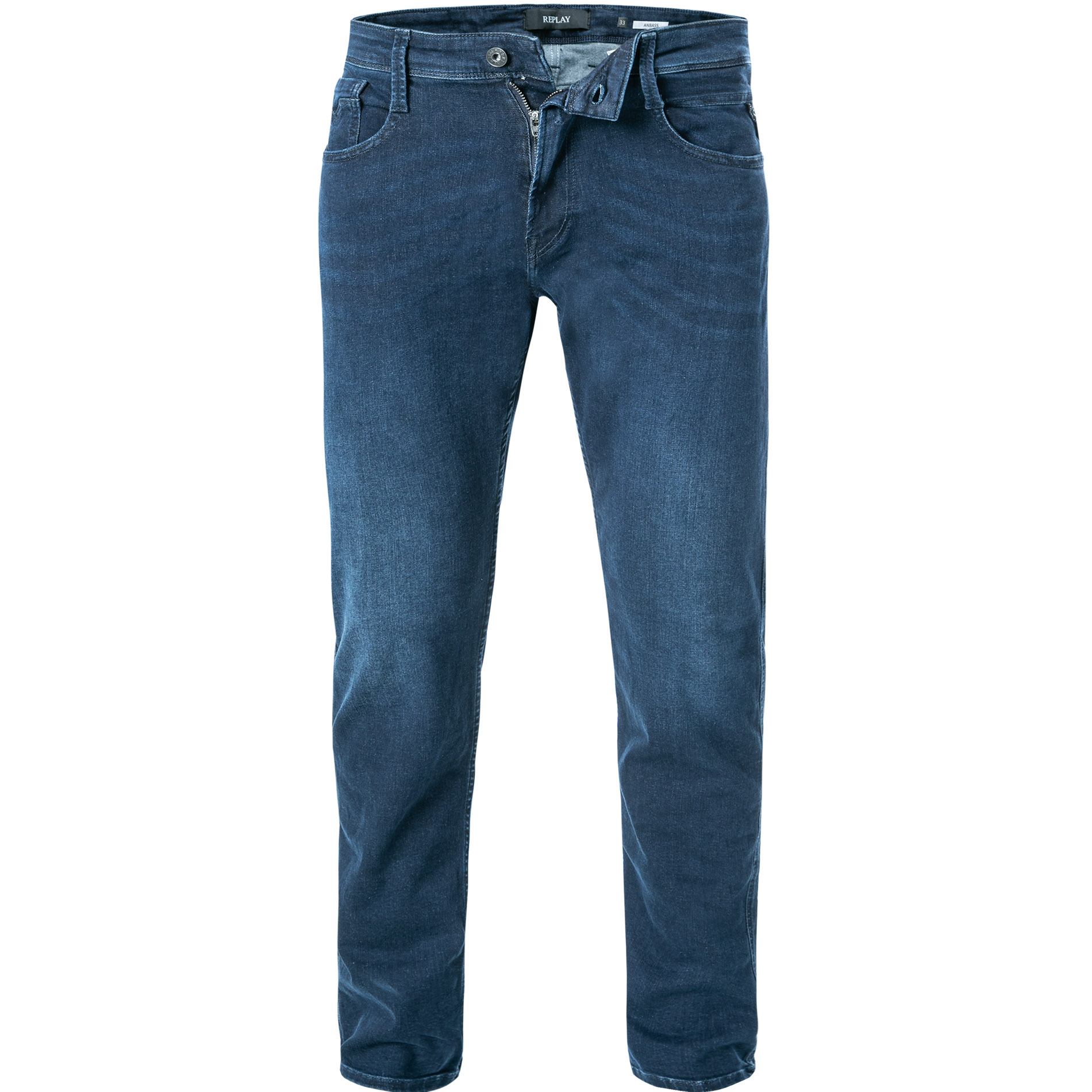 Replay Herren Jeans blau Baumwoll-Stretch
