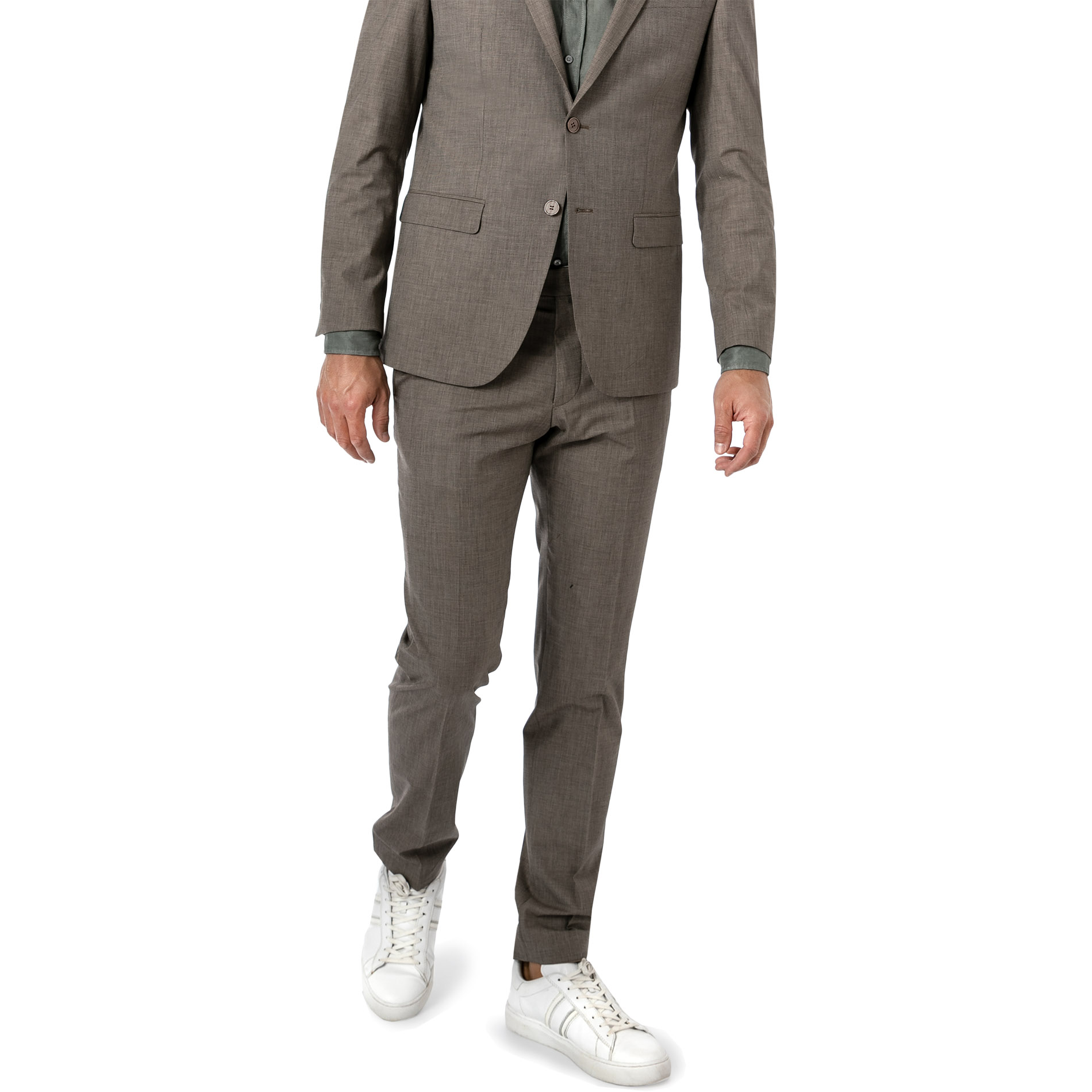 HECHTER PARIS Herren Hose braun Schurwoll-Stretch