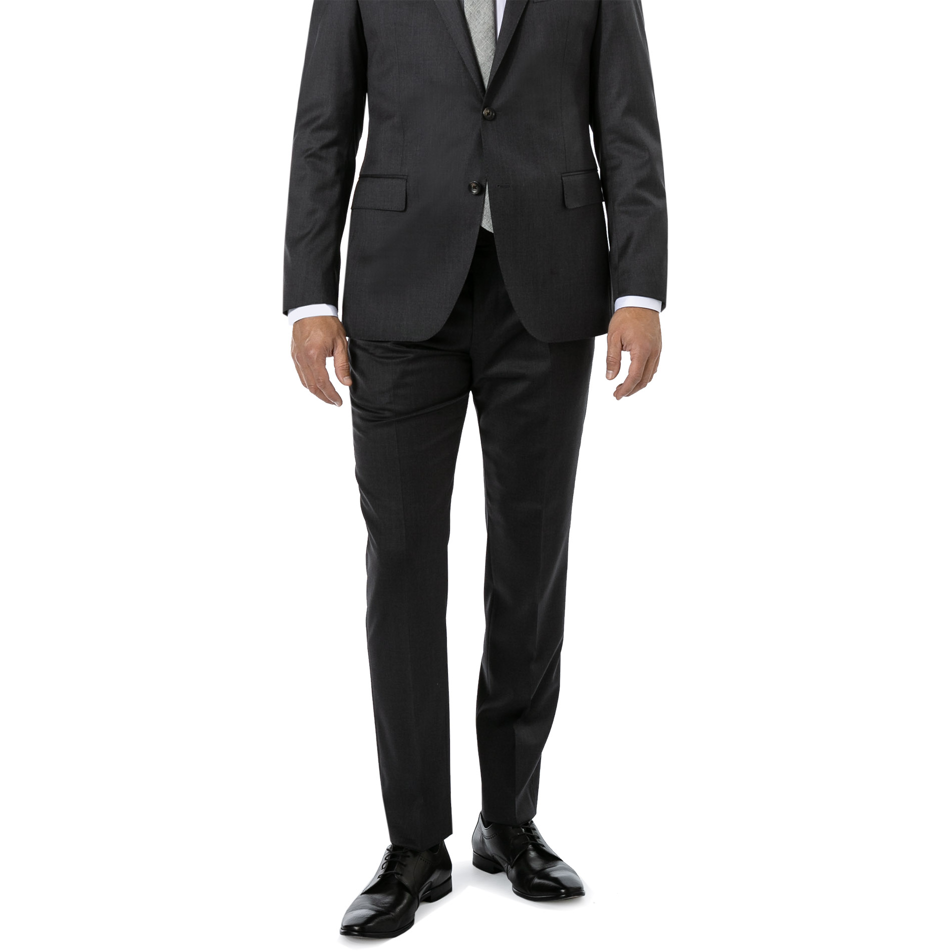 Windsor Herren Hose blau Schurwolle meliert