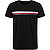 T-Shirt, Slim Fit, Baumwolle, schwarz - schwarz