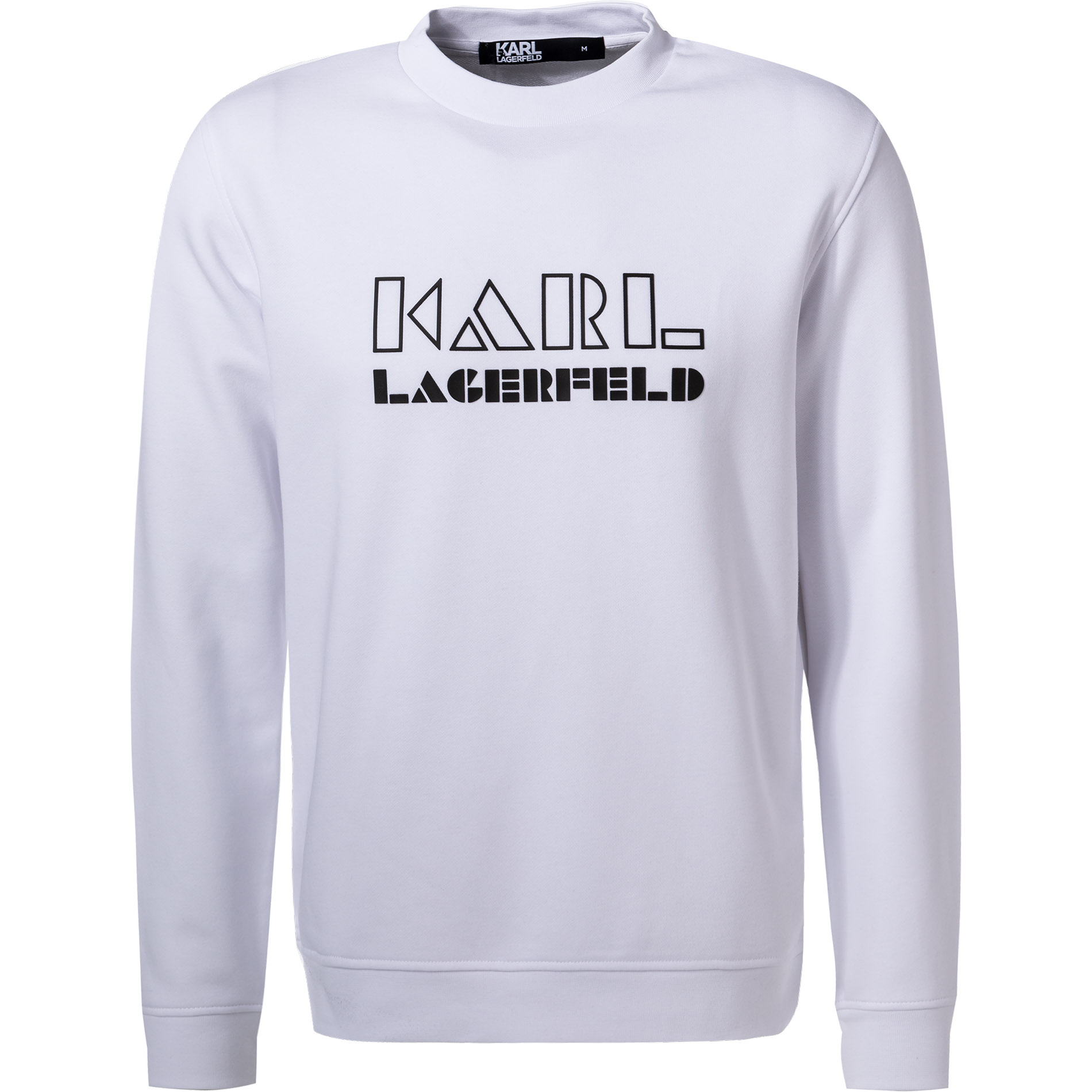 KARL LAGERFELD Herren Sweatshirt weiß Baumwolle Motiv