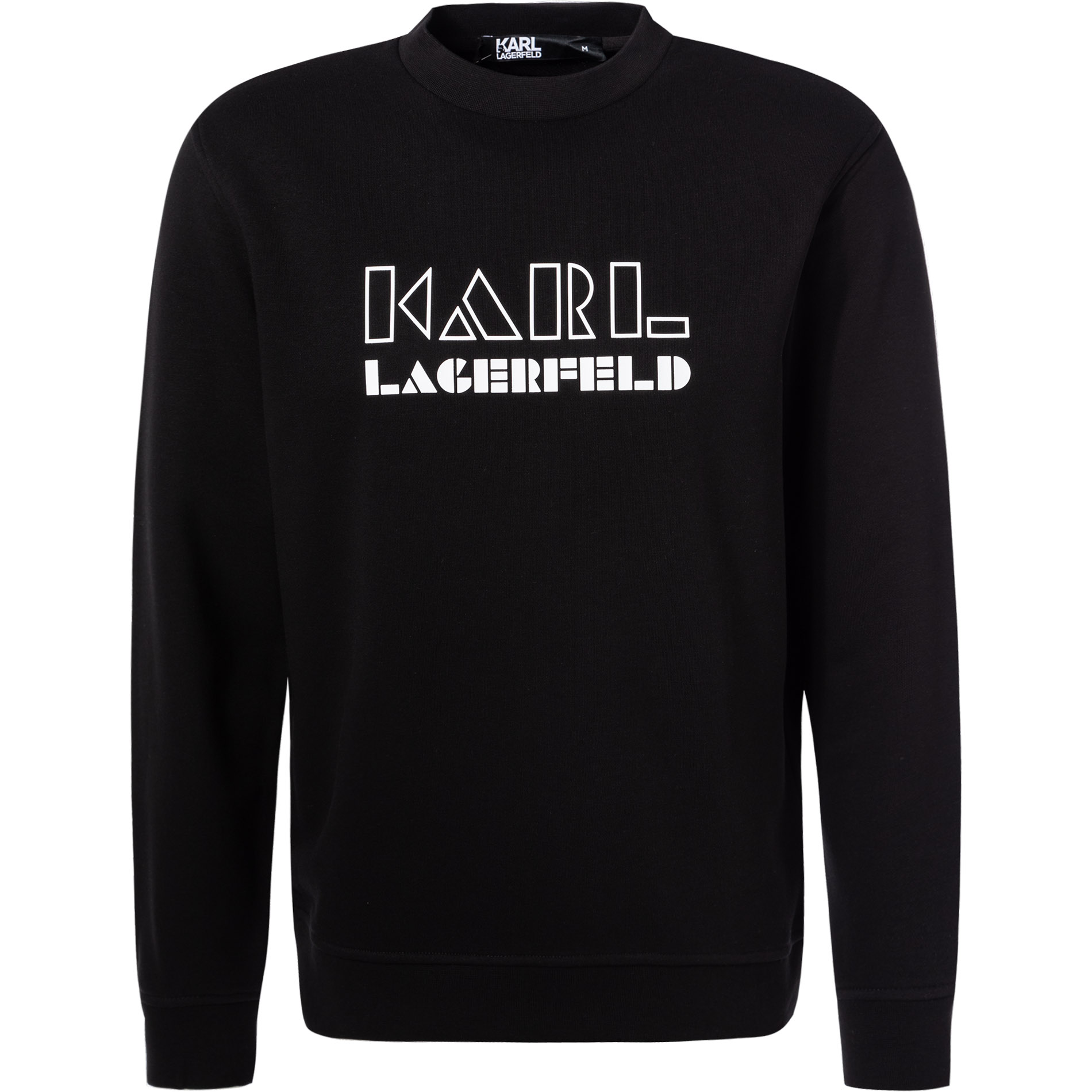 KARL LAGERFELD Herren Sweatshirt schwarz Baumwolle Motiv