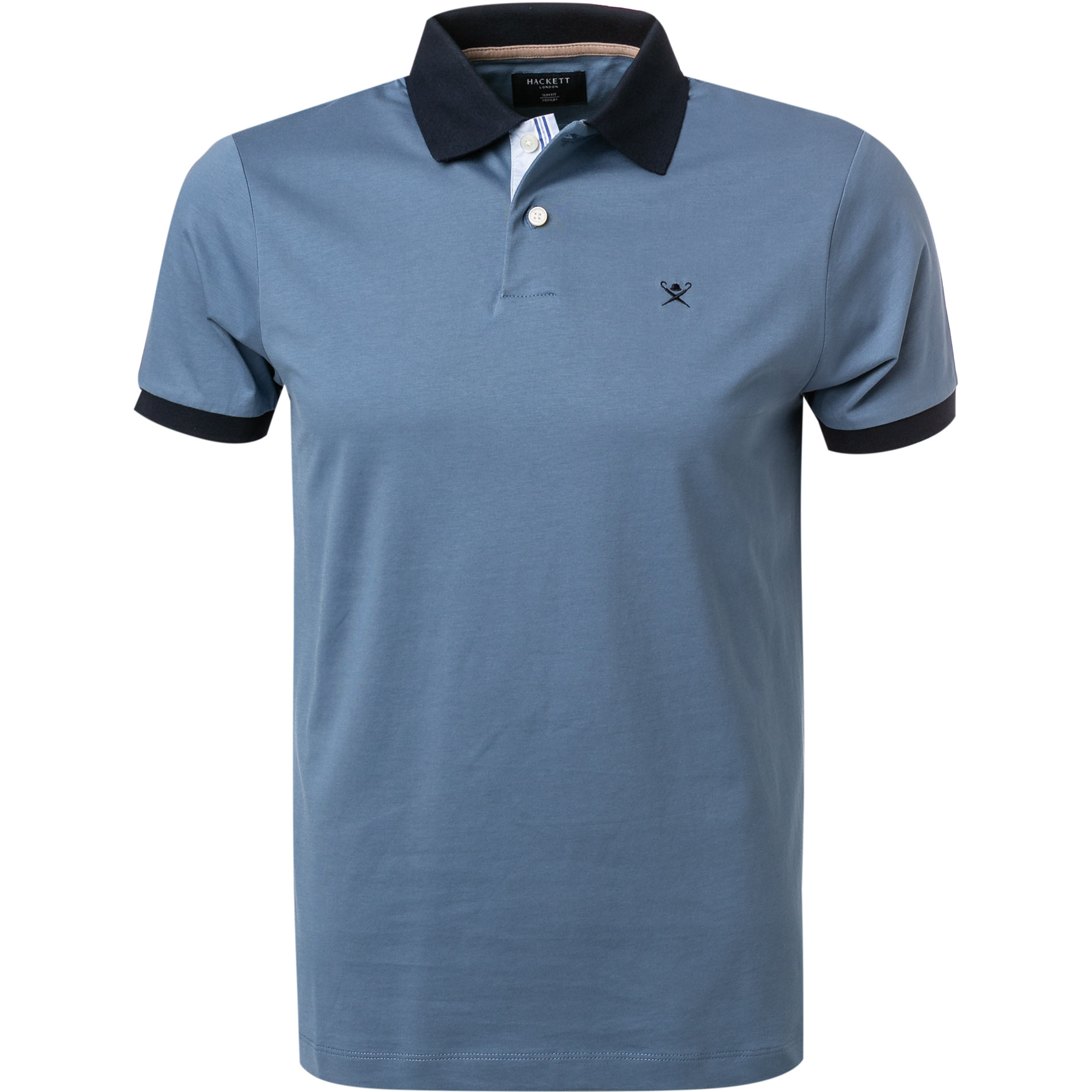 HACKETT Herren Polo-Shirt blau Slim Fit